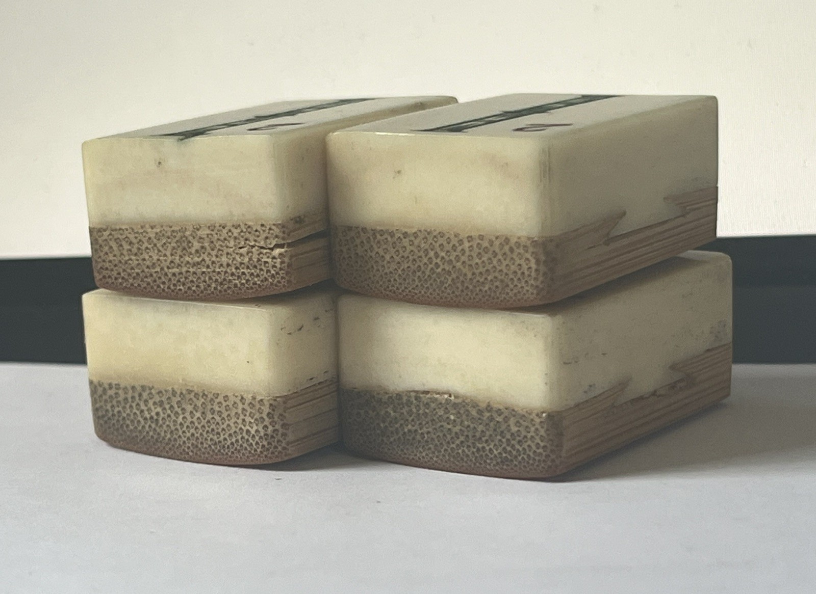 1 Quality Vtg 1920s Mahjong Bone/Bamboo Replacement Tiles 2 BAM thick bone