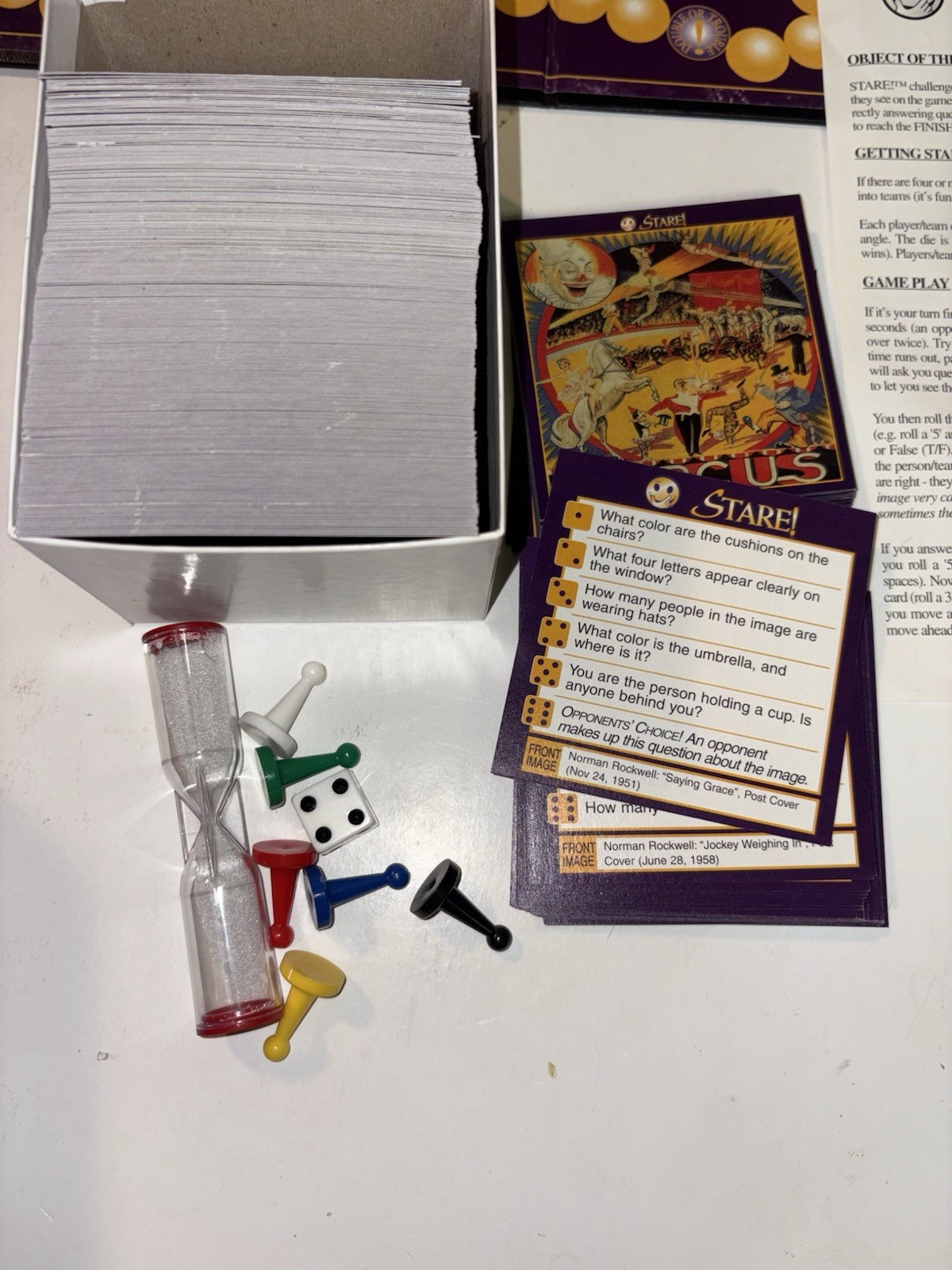 Stare! Board Game Can You Get It? 1st Ed Test Your Memory Observe Recall Age 10+