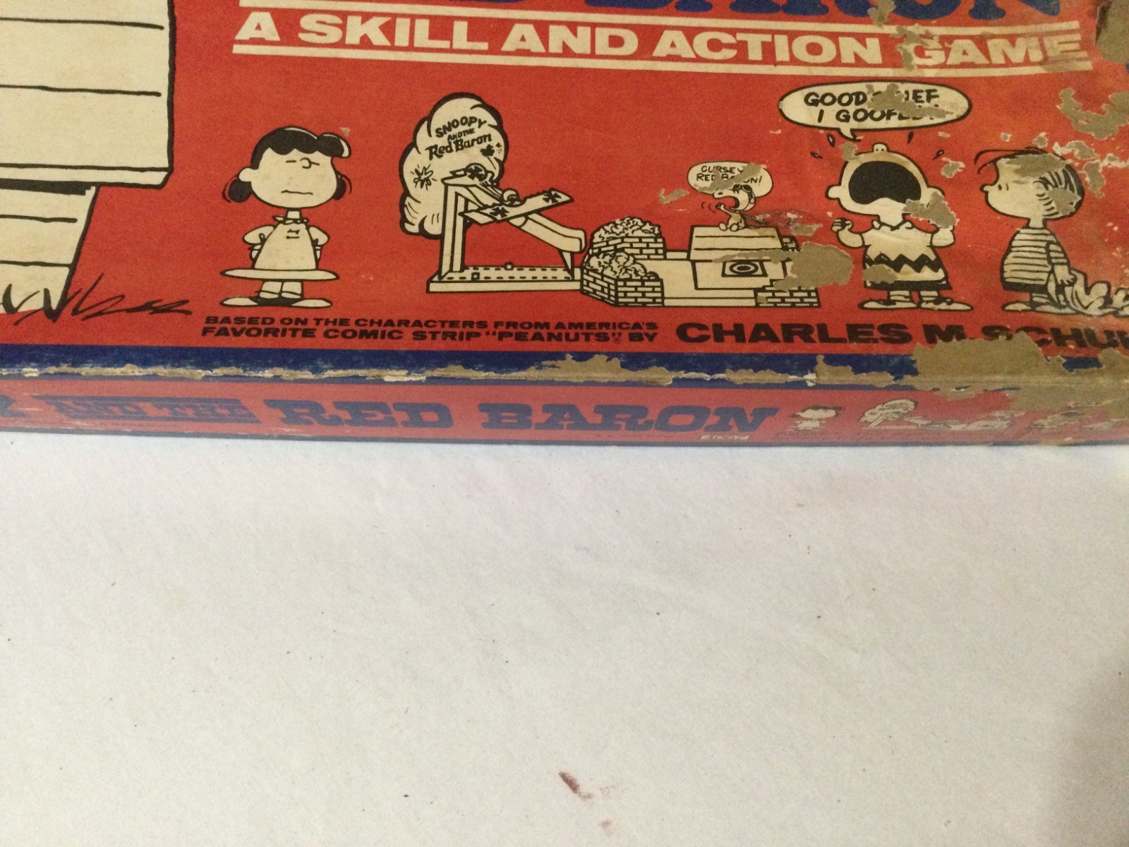 Vintage 1970 Snoopy And The Red Baron Skill and Action Game INCOMPLETE For Parts