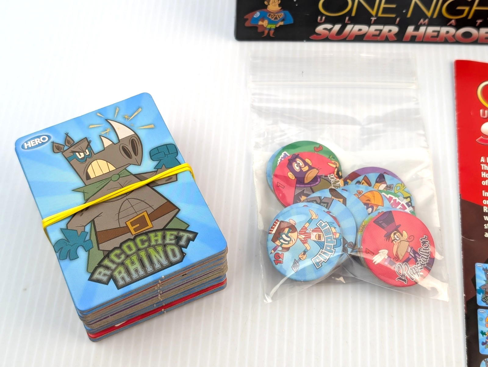 Bezier Games One Night Ultimate Super Heroes Card Game 100% COMPLETE