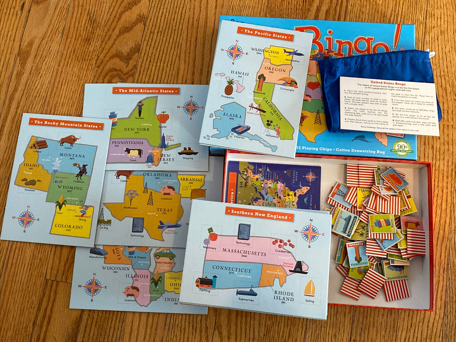 eeBoo United States Bingo Educational Family Game Complete EUC! Free Shipping!