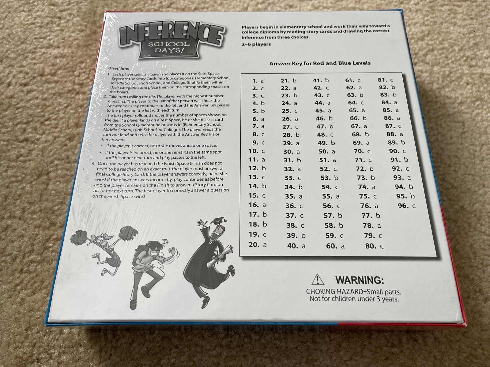 Inference School Days! Learning Board Game Red Level 2.0-3.5 New Sealed