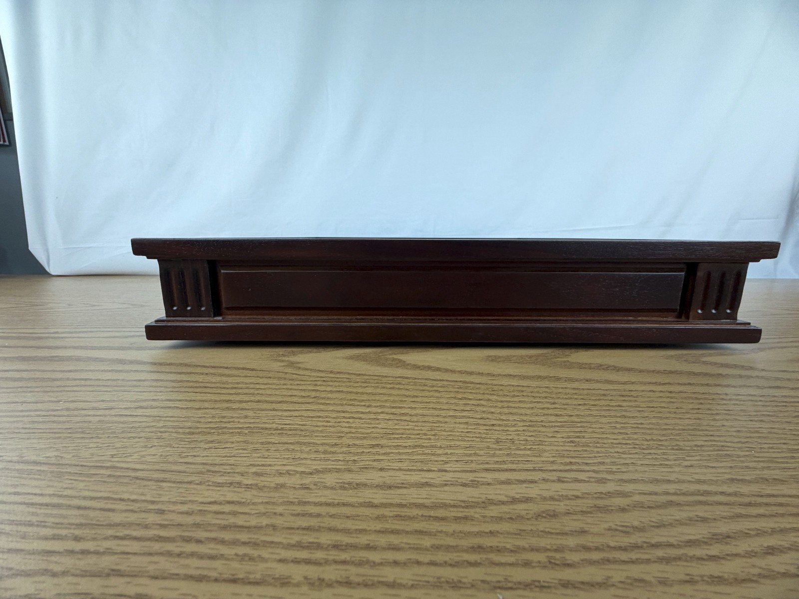 Scrabble Heirloom Edition with Rotating Solid Walnut Cabinet Turntable Open Box