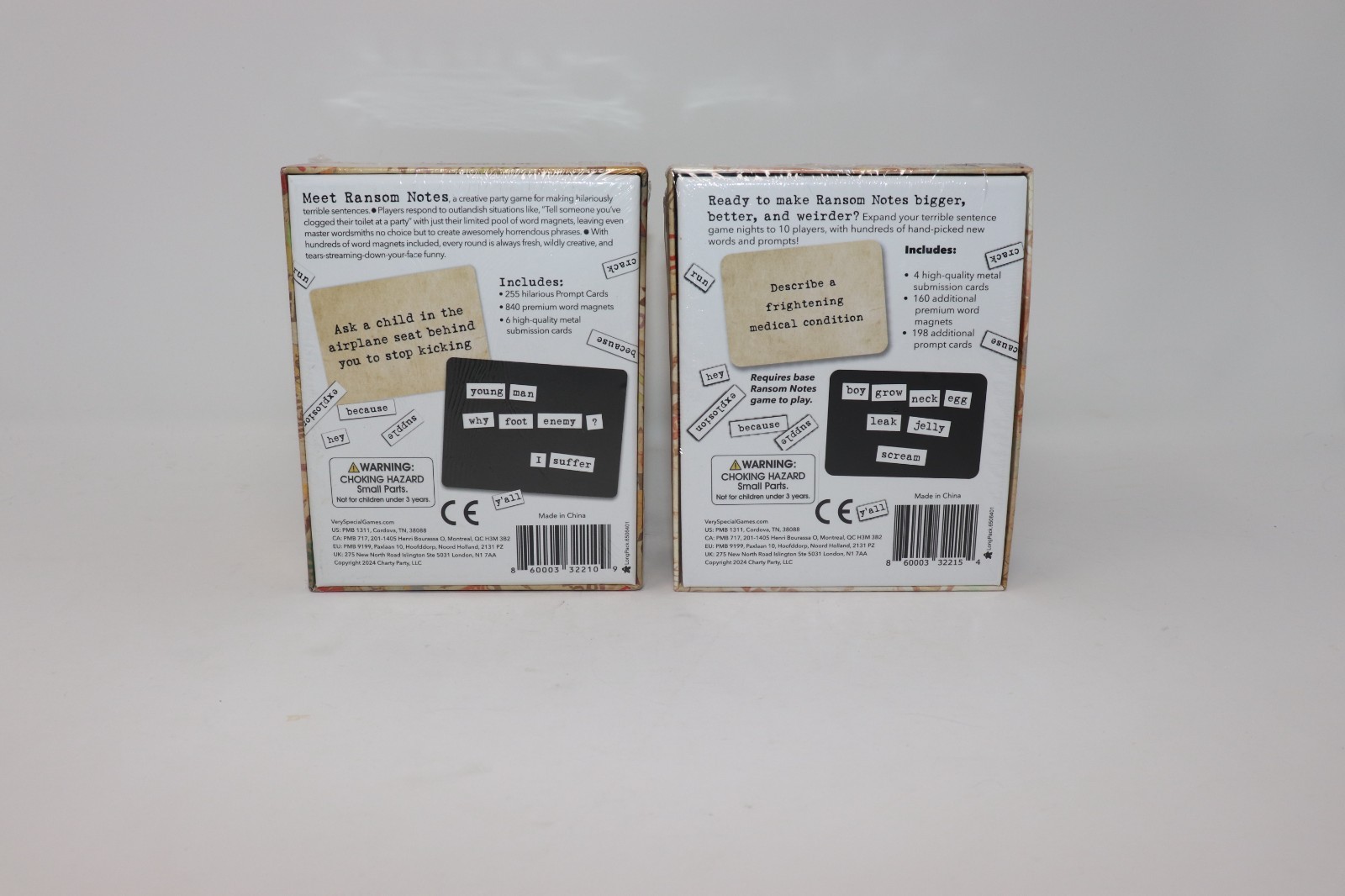 Ransom Notes The Ridiculous Word Magnet Game + Expansion Pack NEW Sealed