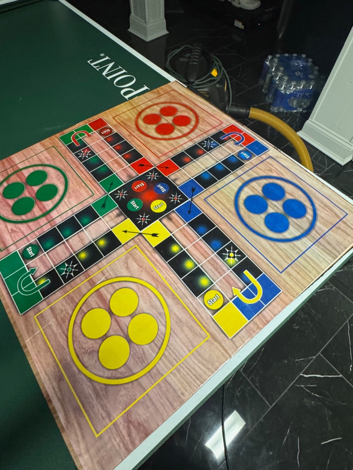 Laminated Ludo Board Game 24 Inches With Pieces and Dice Handmade Smooth Finish