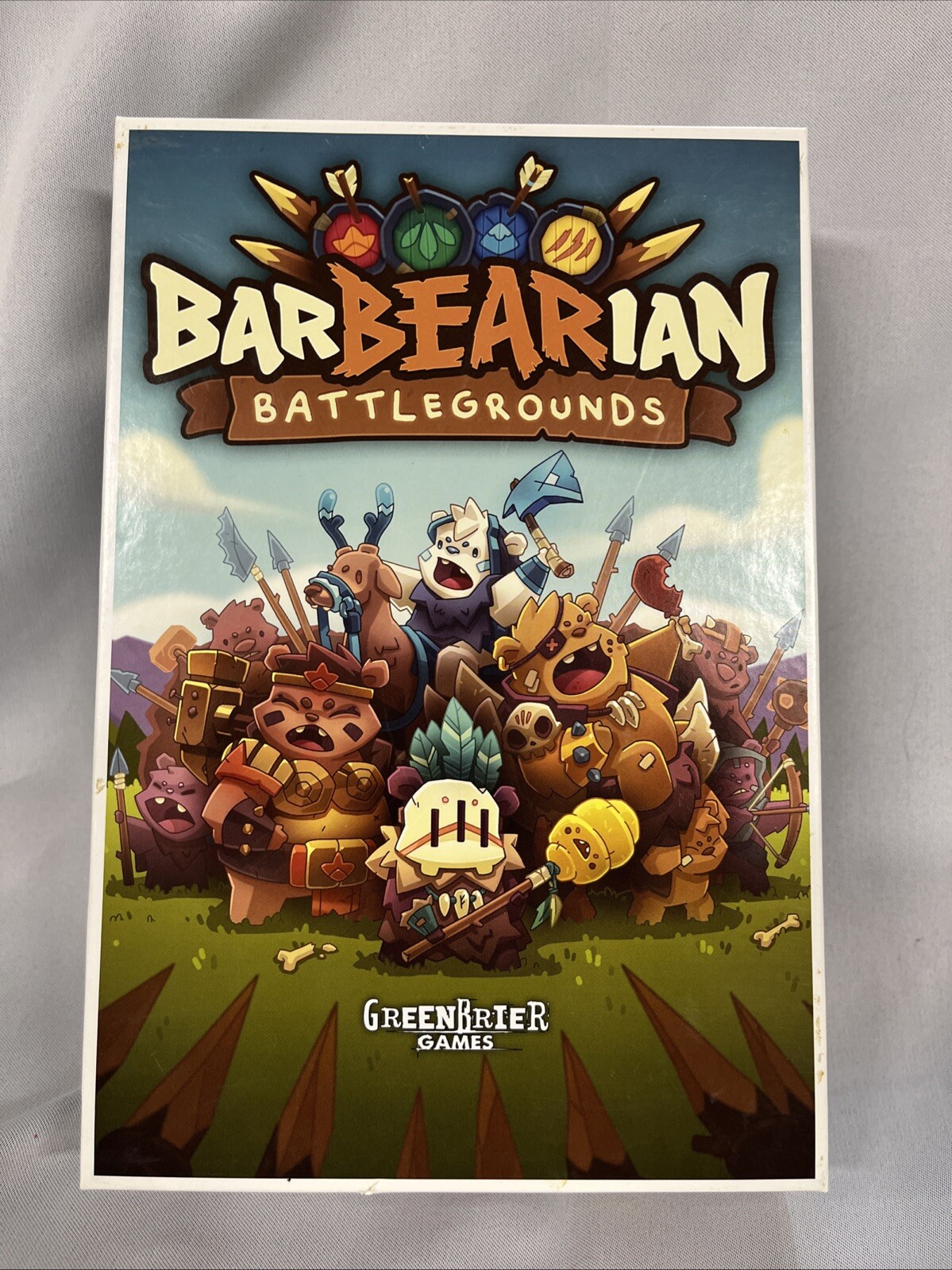 Barbearian Battlegrounds Greenbrier Games 100% EXCELLENT COMPLETE Fun Teenage