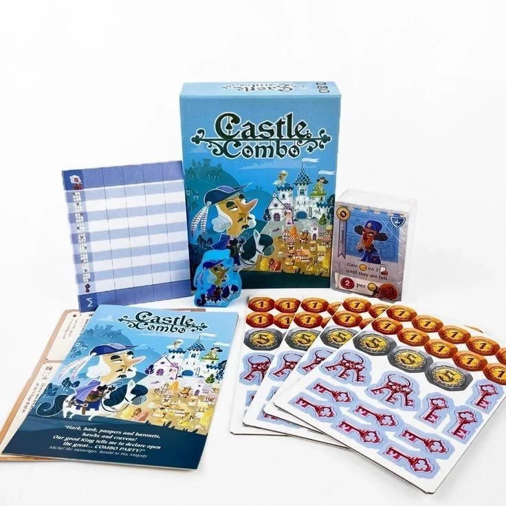 Castle Combo Board Game 2-5 Players English Version Strategy Game for Party/Fami