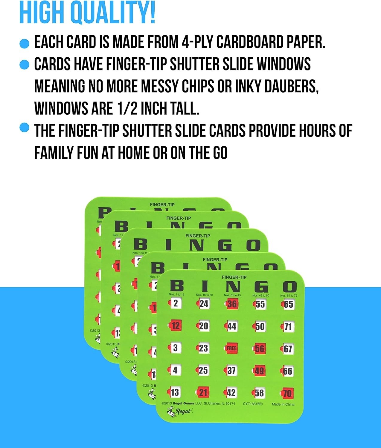 Travel-Ready Bingo Game Cards – Large Print, 25 Pack