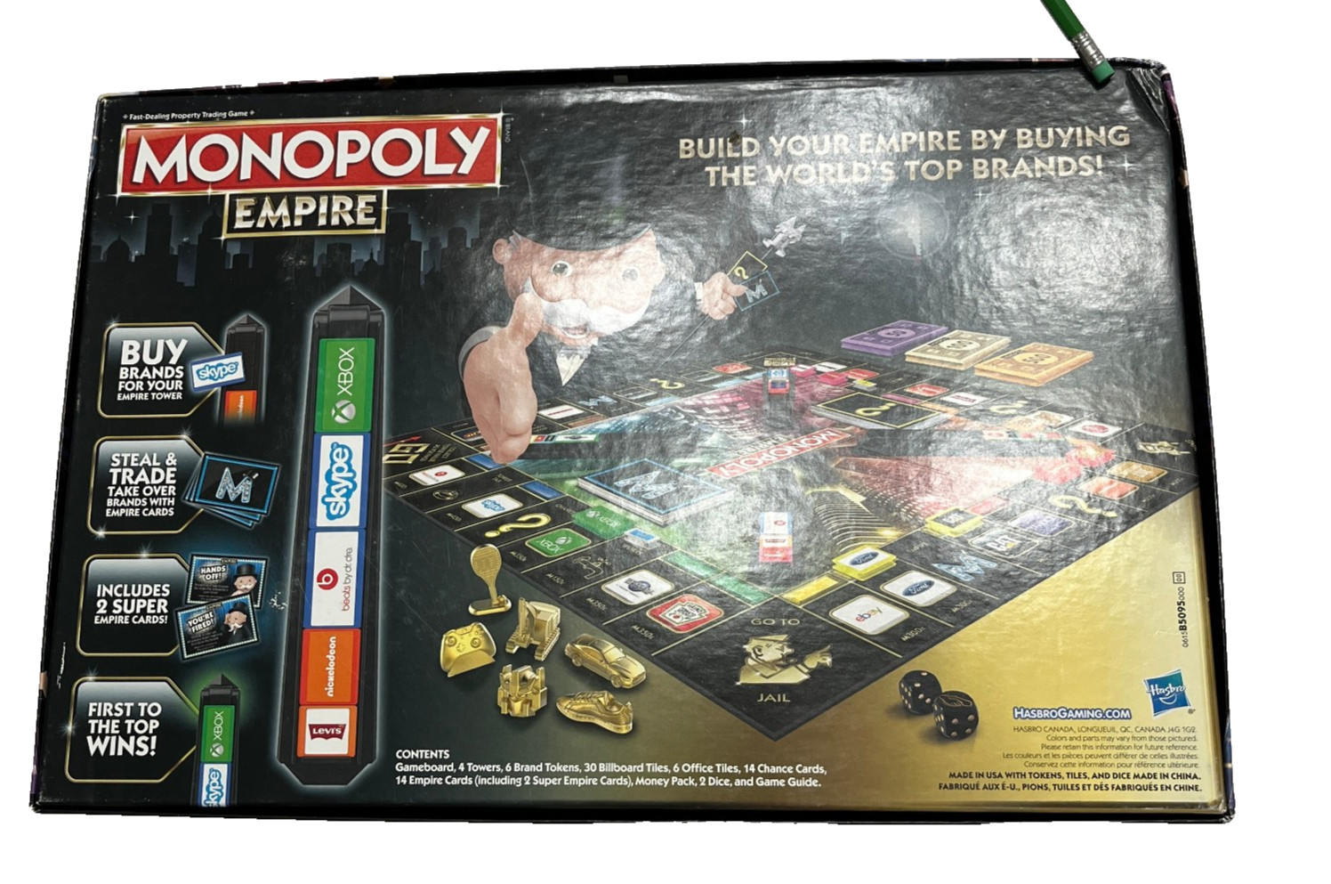Hasbro Monopoly Empire 2015 Edition Board Game B5095 Complete USA Made Ages 8+