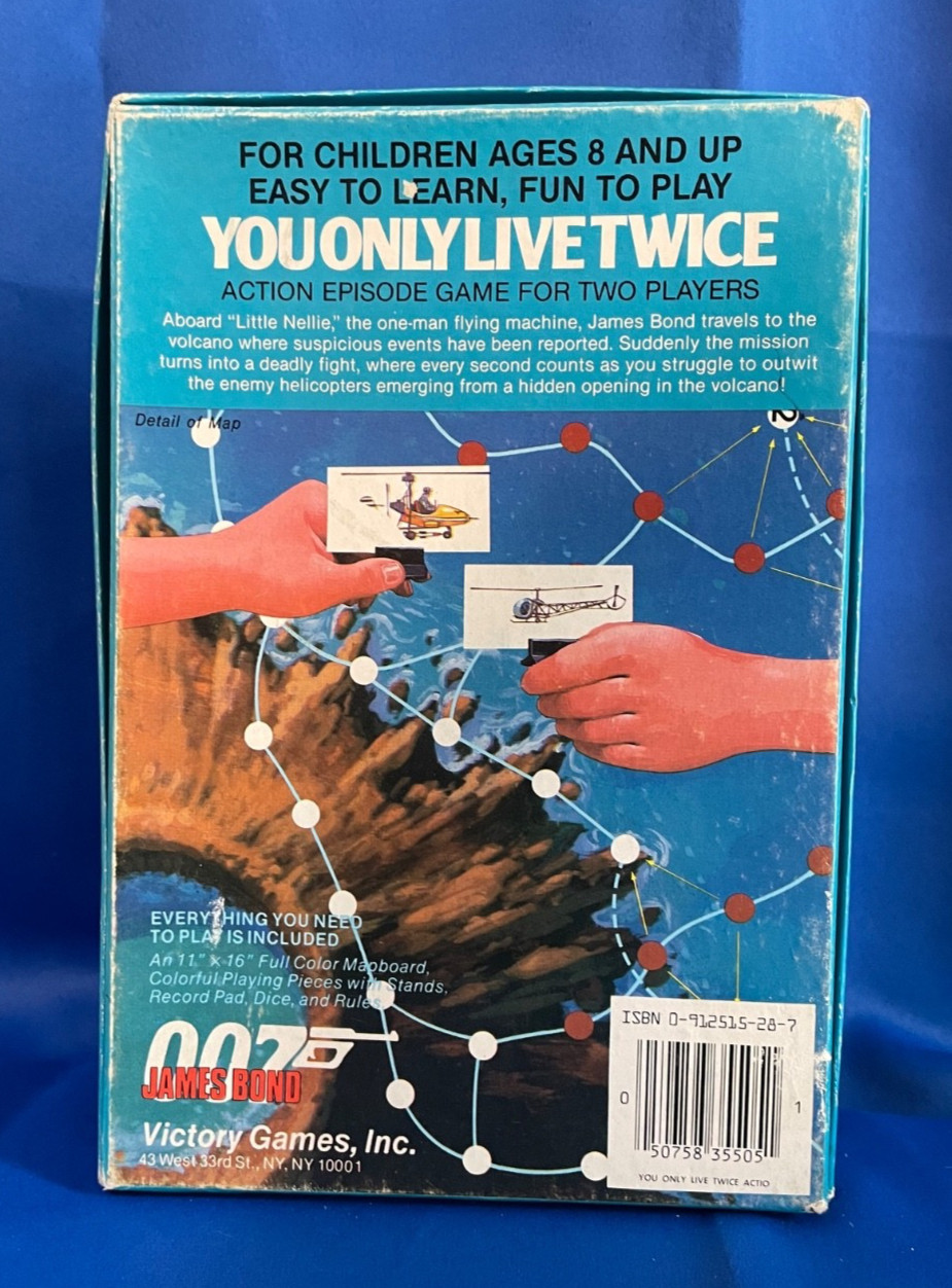 1985 James Bond 007 You Only Live Twice Board Game Victory Games Unpunched