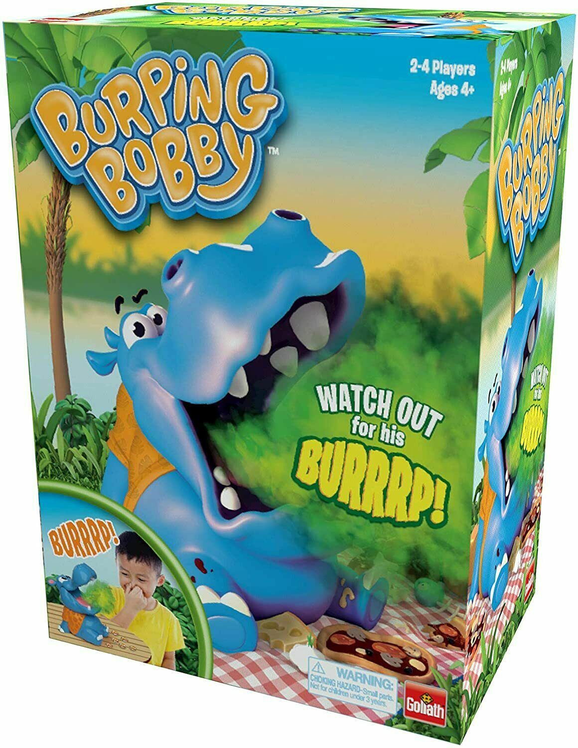 Burping Bobby Hippo Game Feed The Hippo But Watch Out for His Burp NEW
