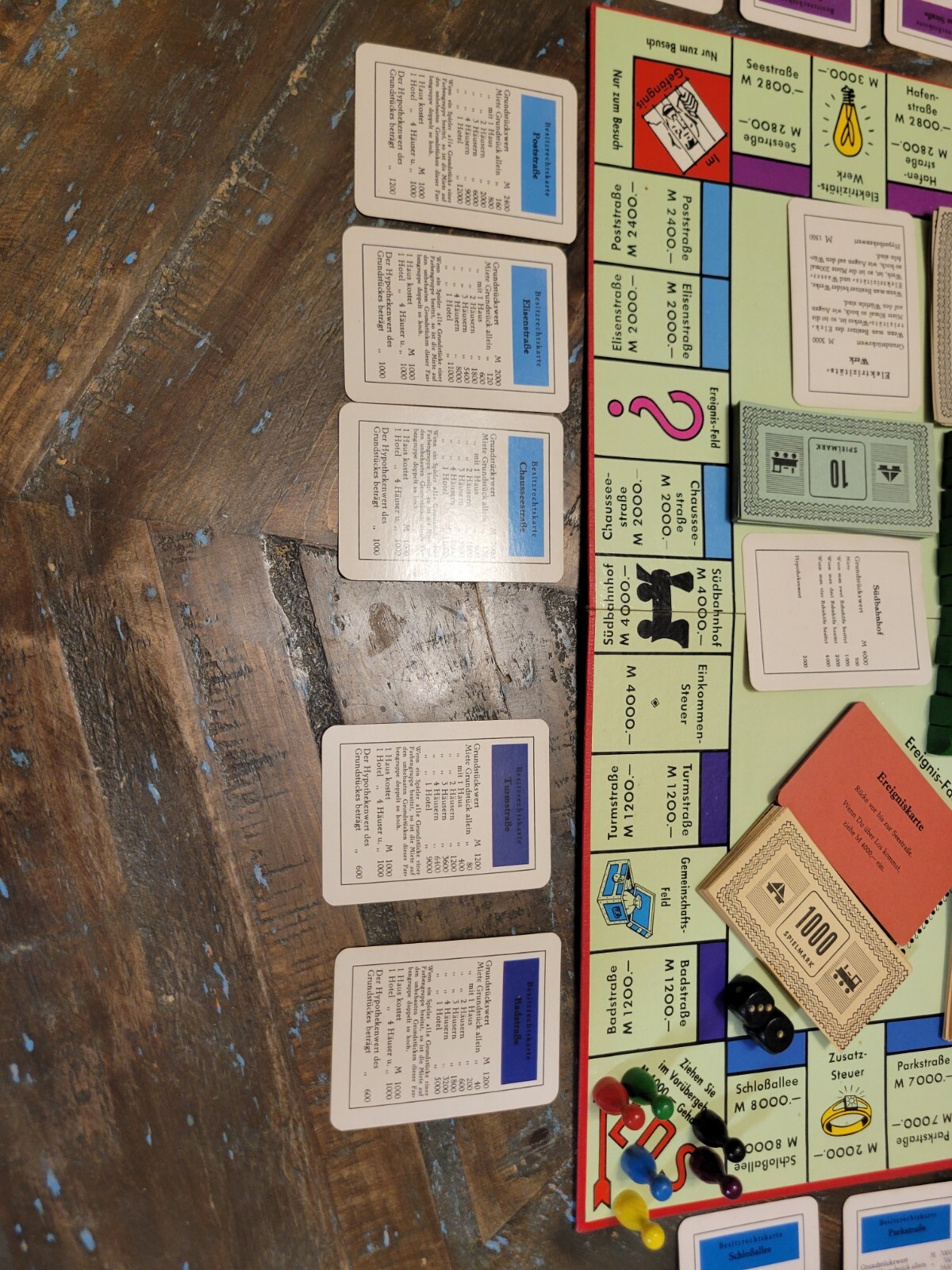 Monopoly Rare German Import 1961 Comp Amazing Condition Wood Pcs Spiele Schmidt