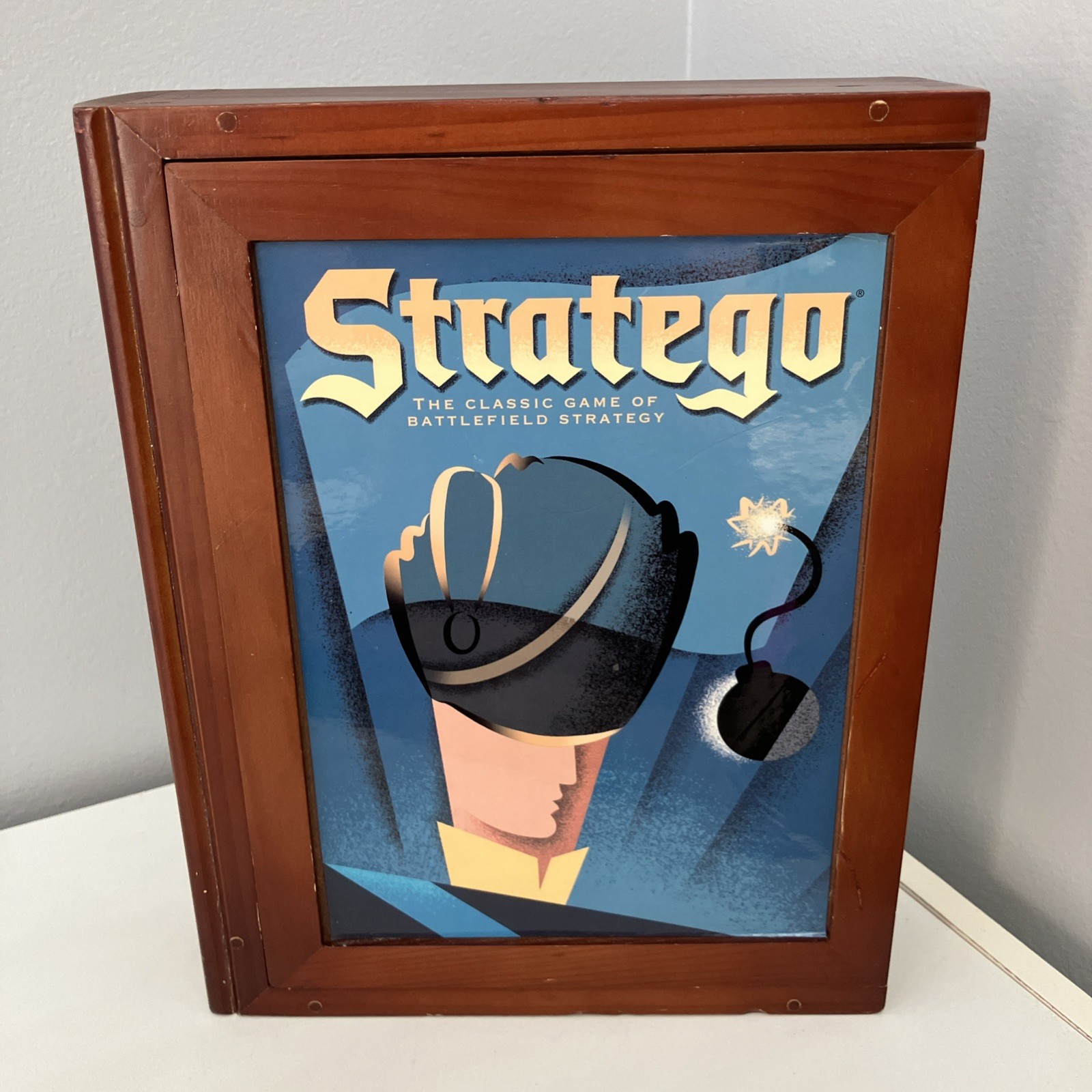 Stratego Vintage Game Collection Bookshelf Edition Wooden Box Case 2005