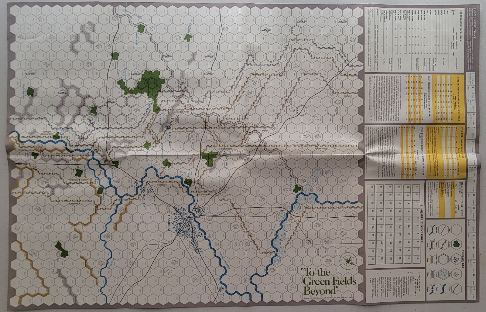 SPI, WWI Battle, To The Green Fields Beyond, Used, VG Condition, Punched
