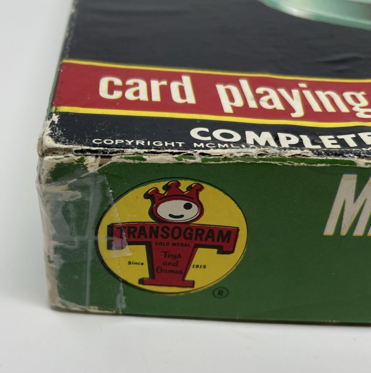 Vintage 1959 Transogram Michigan Rummy Ace Hi Horse Race Black Cat Tray