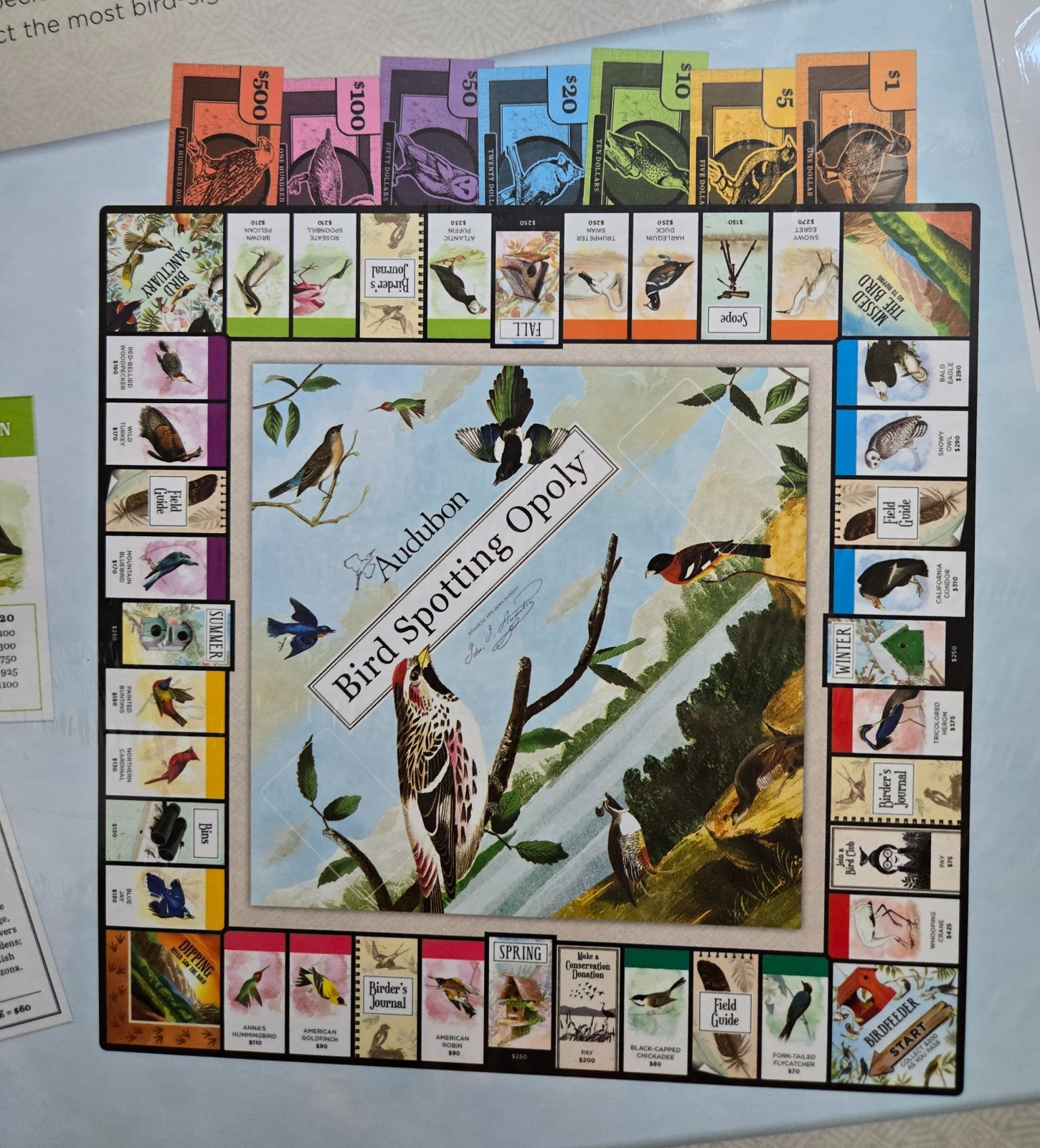 Bird Spotting-Opoly Board Game New Sealed Audubon Society Late for the Sky