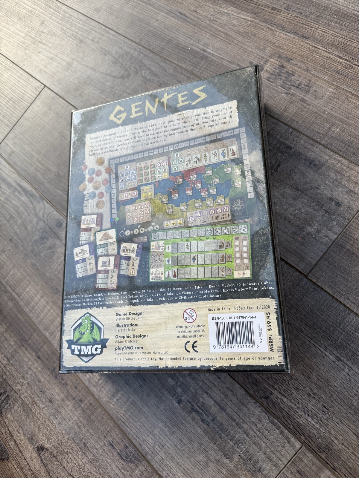 Gentes Board Game, Sealed But Shelf Worn