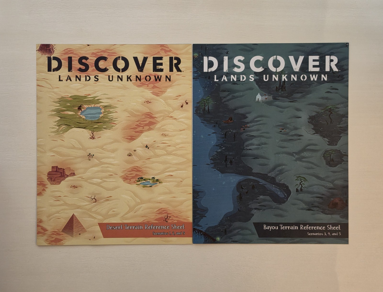 Discover Lands Unknown Board Game – Fantasy Flight Games Bayou + Dessert Terrain