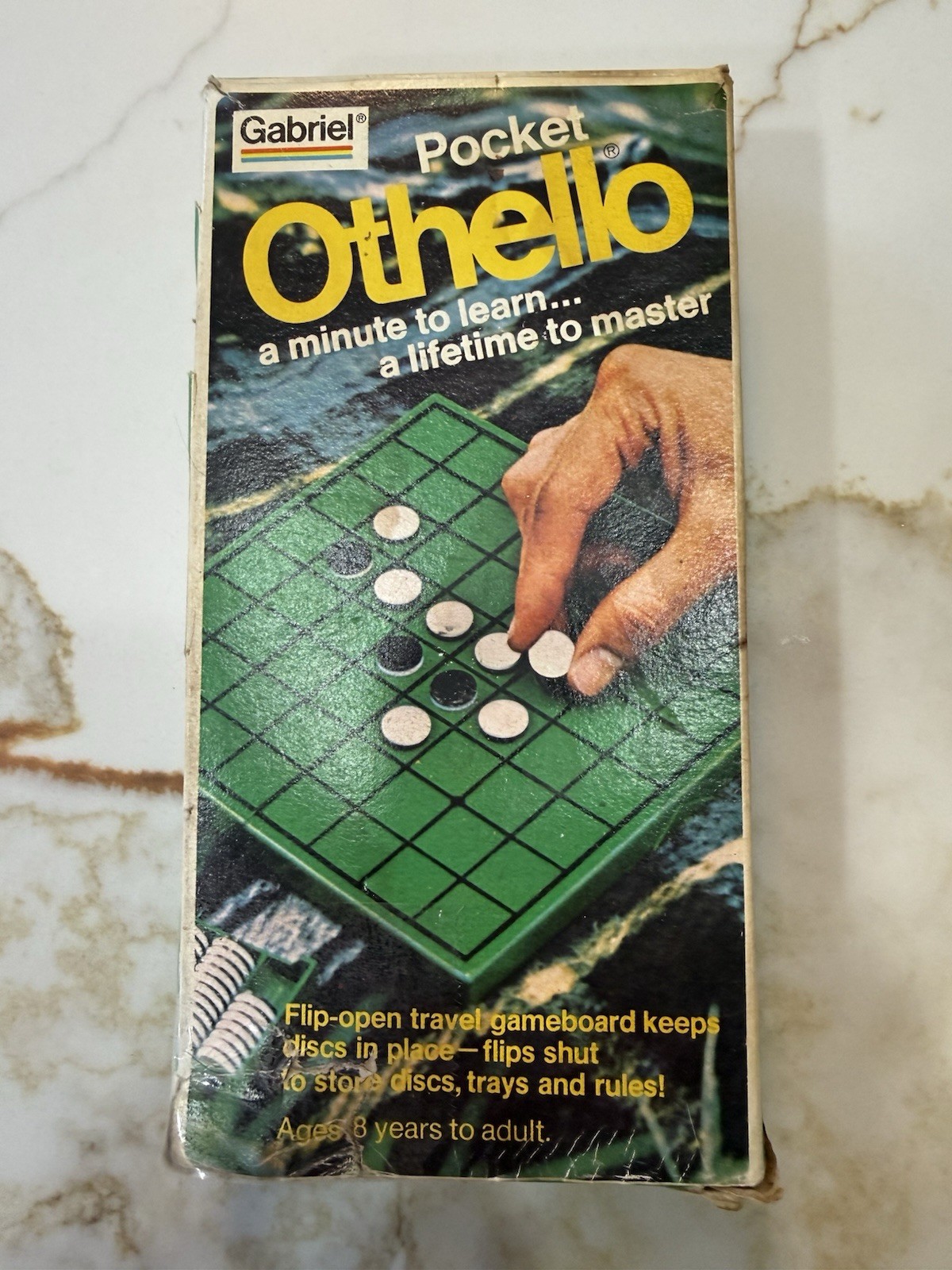 Vintage 1977 Gabriel Pocket Othello Travel Game 100% Complete + 2 Spare Pieces