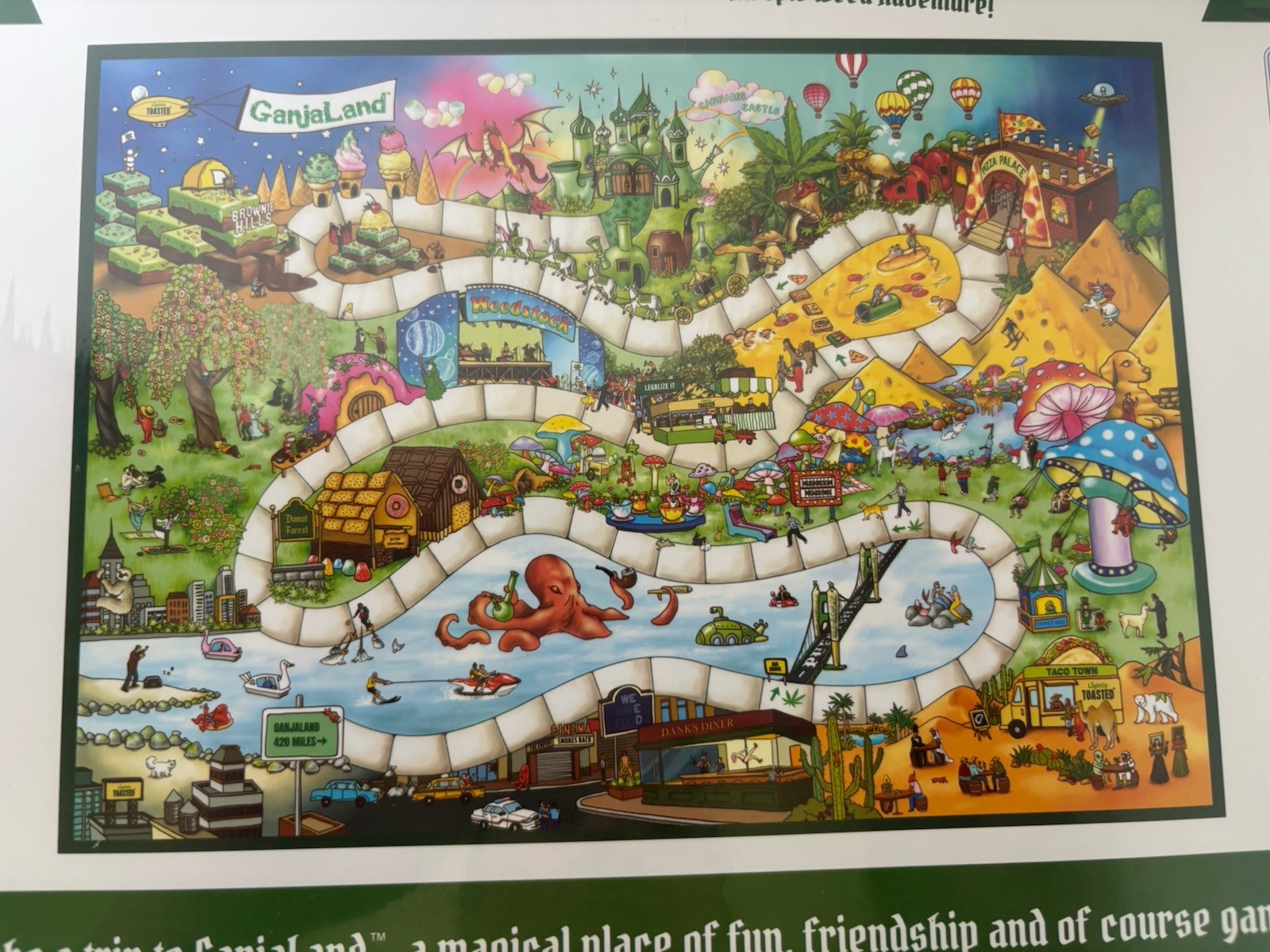 Ganjaland Board Game An Epic Weed Adventure for Adults NEW! Factory Sealed!