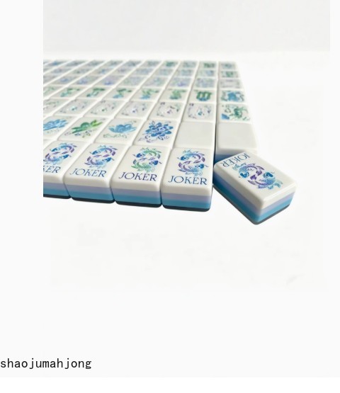 NEW! Vibrant Layered Mahjong Tiles – Full American Set 160Tiles – Glacier Blue