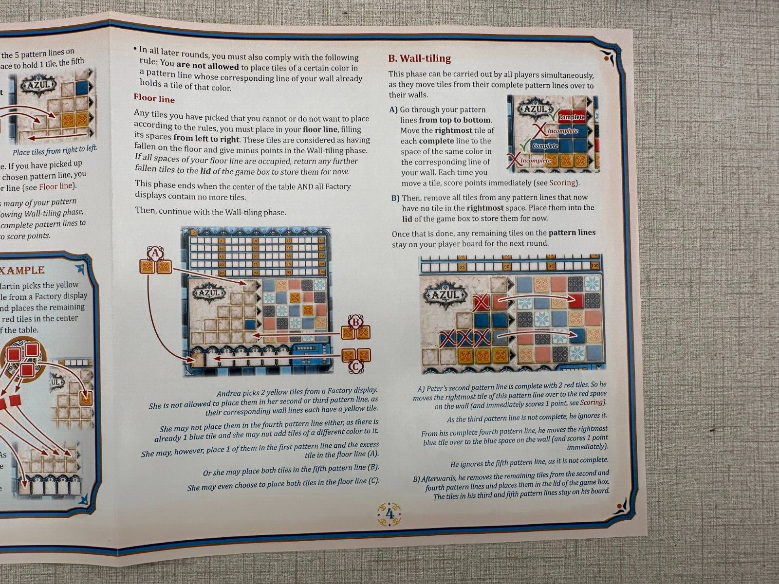 AZUL Tile Board Game by Michael Kiesling Next Move Plan B Games Complete EUC