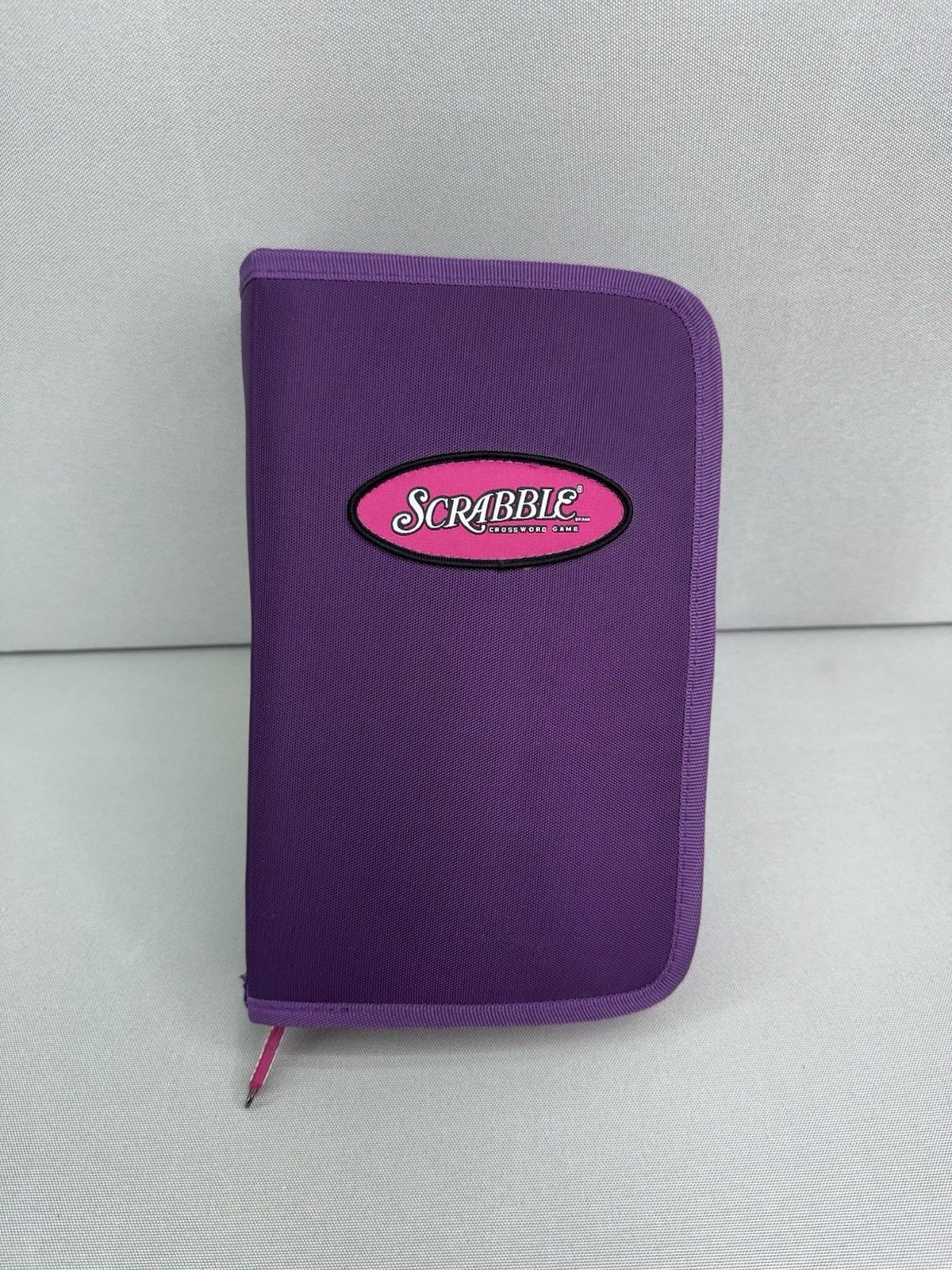 2002 Scrabble Travel Game Purple Complete All Tiles Pocket Edition Hasbro READ