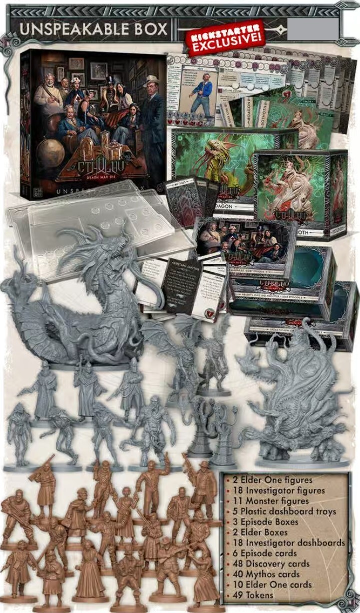 Cthulhu Death May Die: Fear of the Unknown Kickstarter Exclusives CHOOSE ADD ON