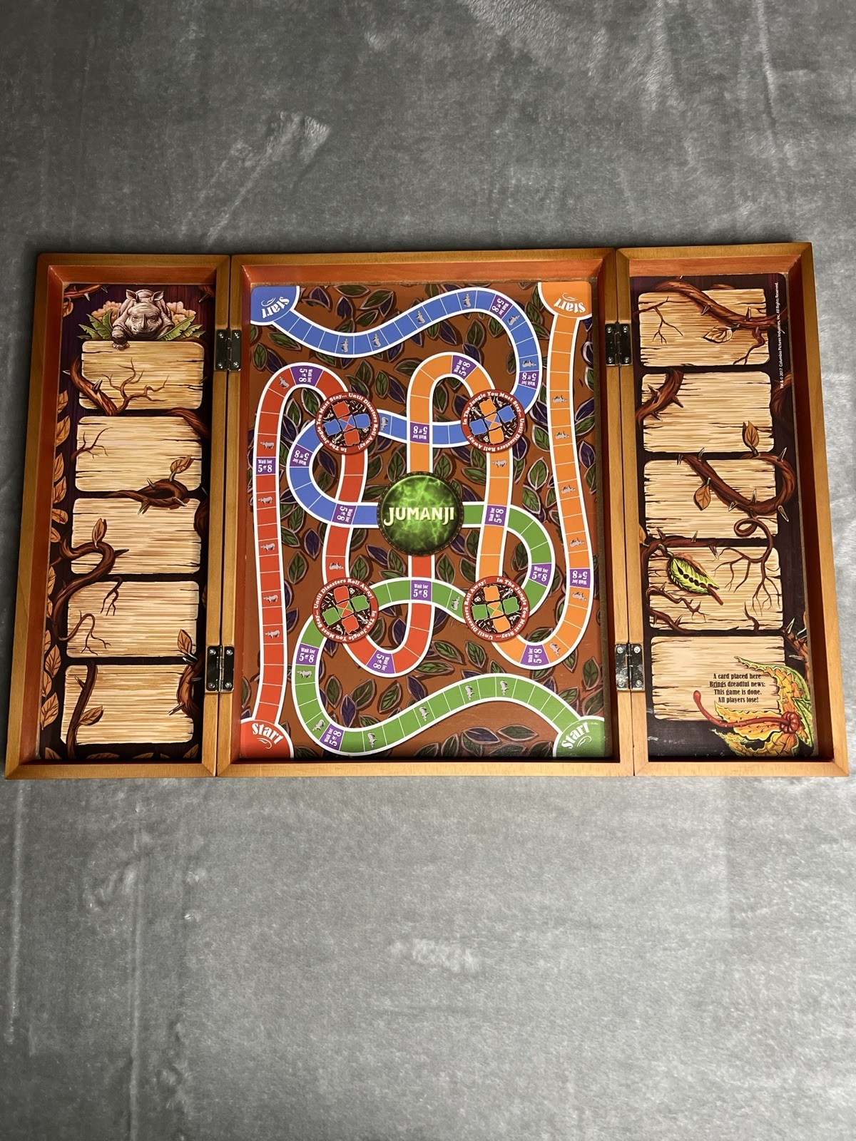 Jumanji Wooden Board Game Cardinal Complete All Pieces 2017 Movie Collectible