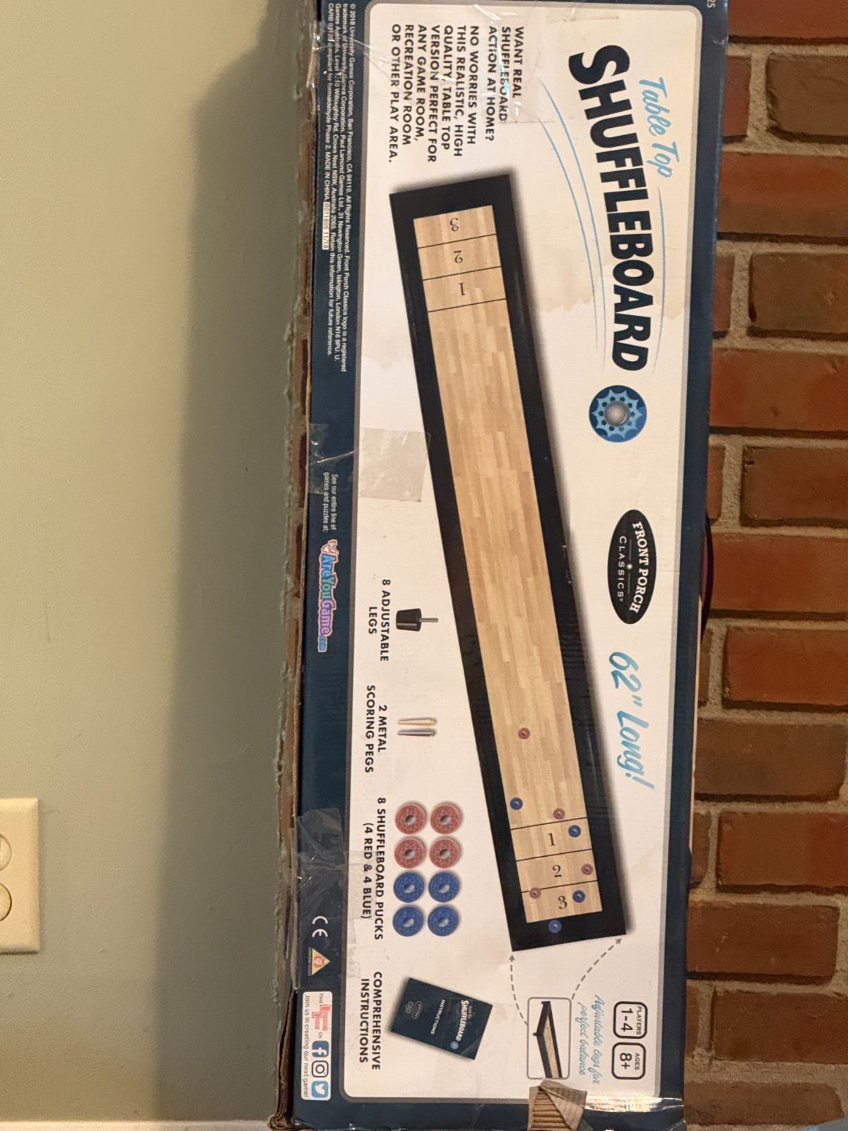 New Open Box Front Porch Classics Table Top Shuffleboard – Ages 8+ | 1-4 players