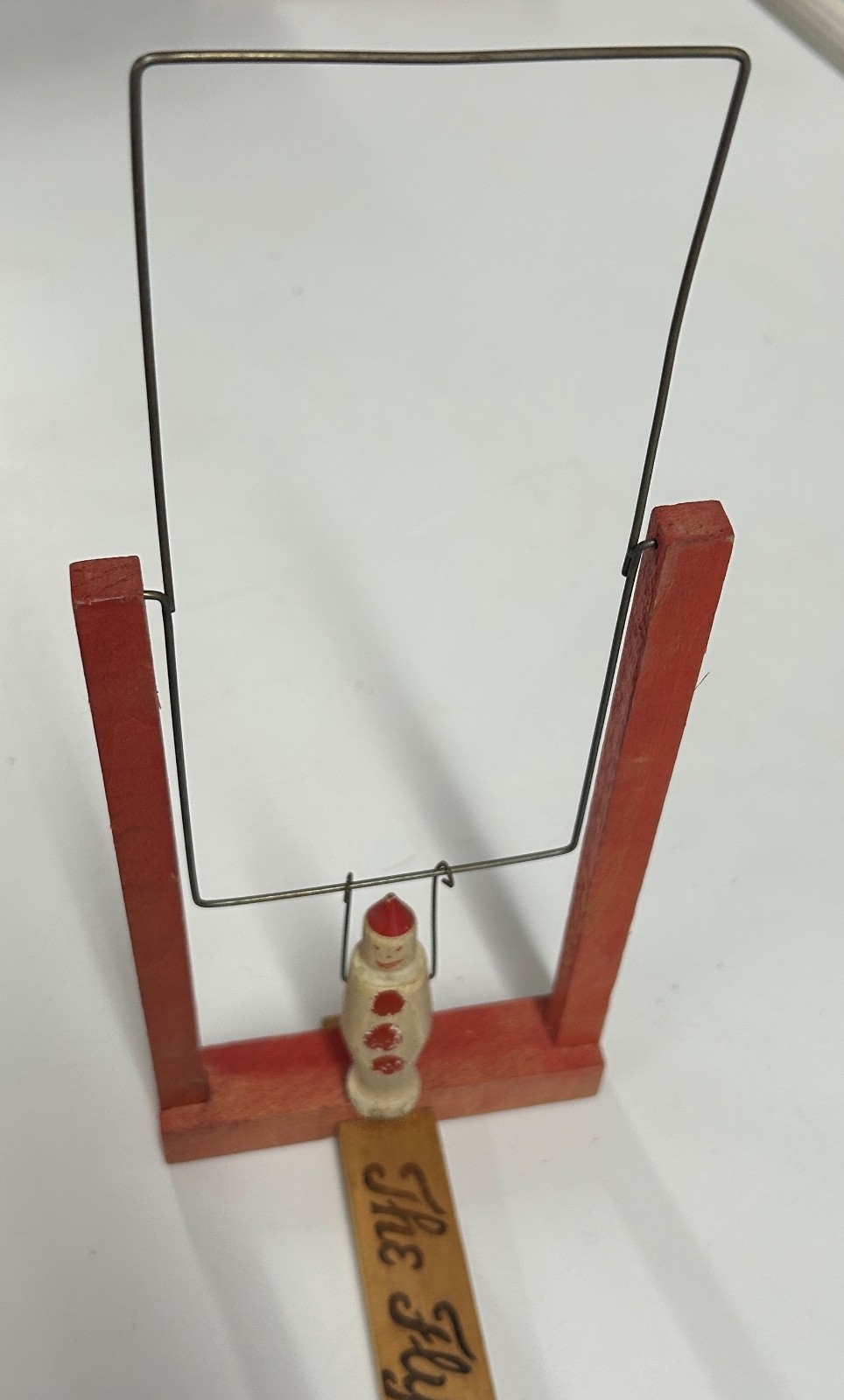 1920s Vintage Rare Flying Clowns Toy Dutch Novelty Wood Flip Game Pieces Circus
