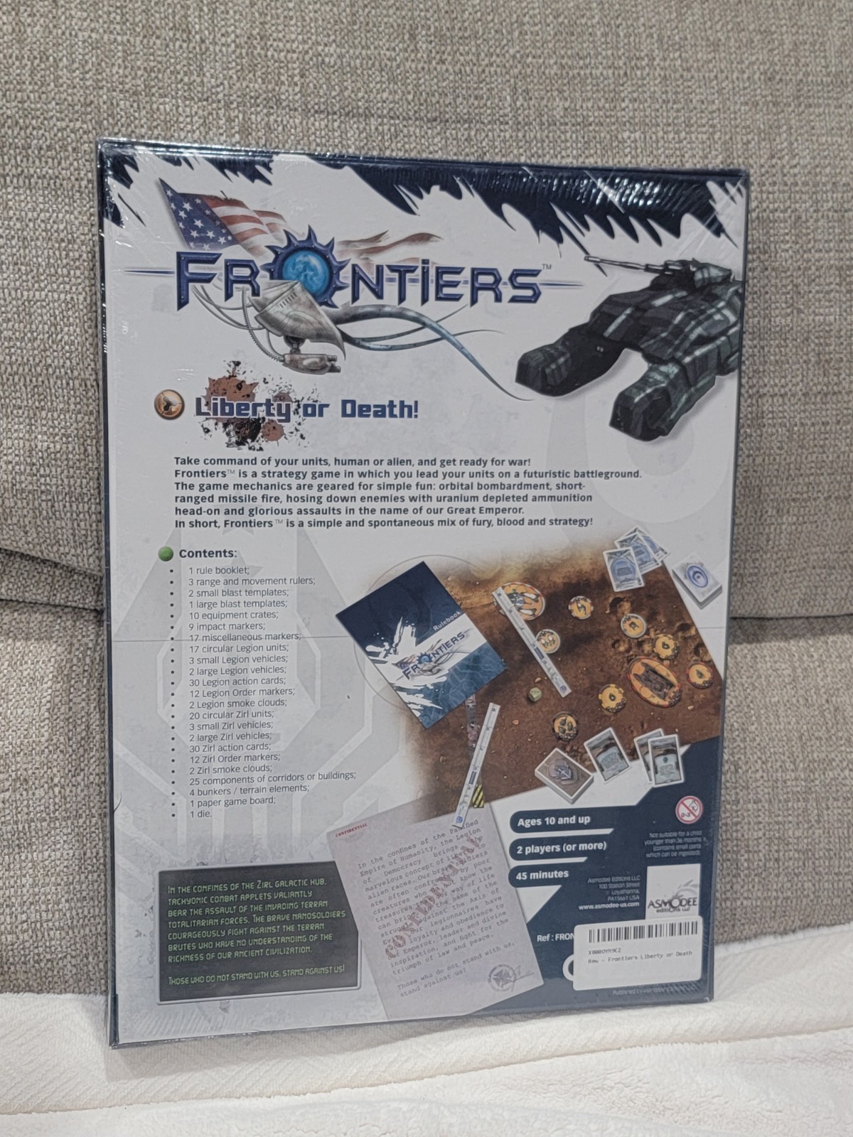 Frontiers Liberty or Death Strategy Board Game – Brand New Sealed – Asmodee