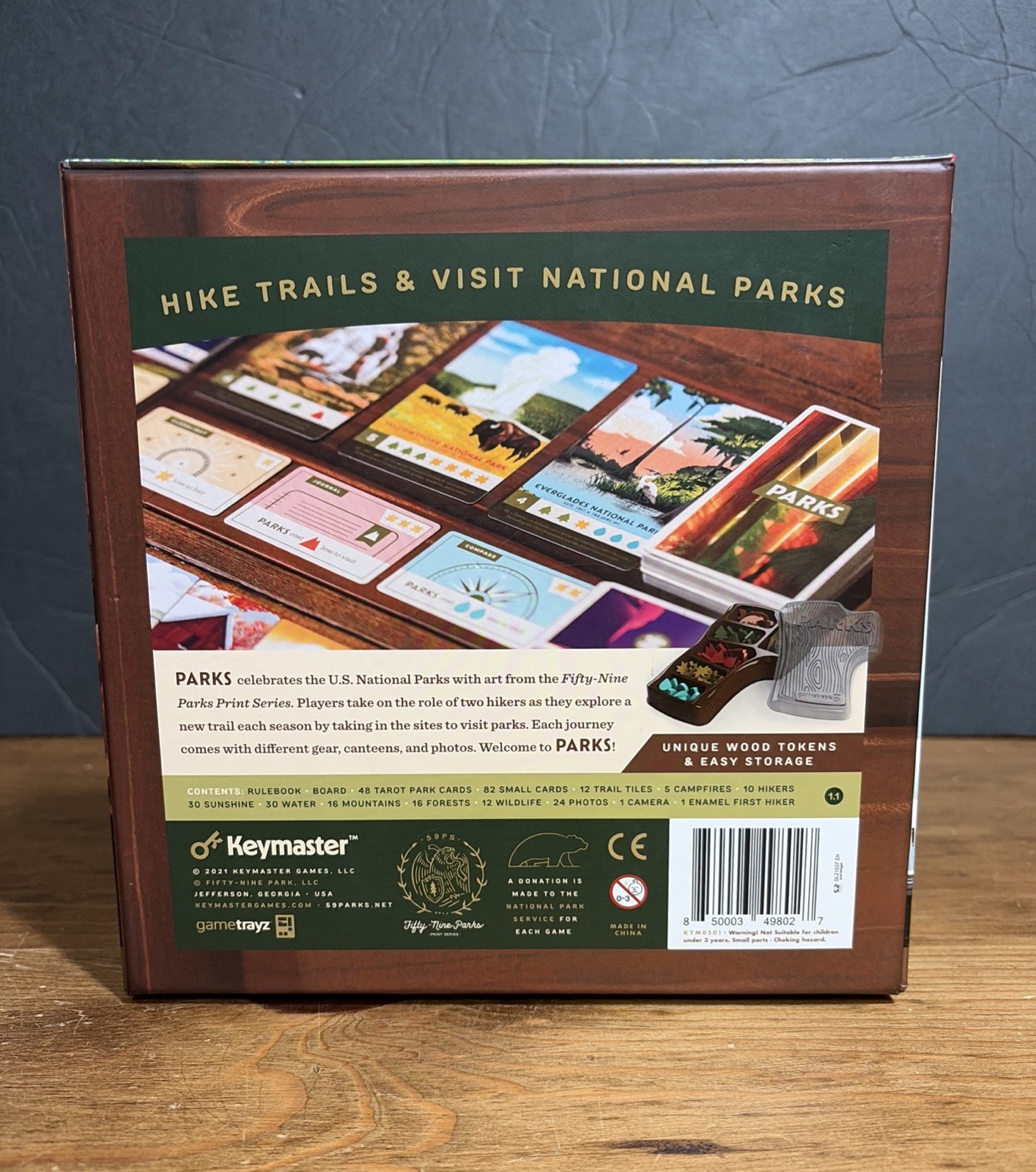 Parks Keymaster Fifty-nine Parks Board Game 2021 Version 1.1 COMPLETE