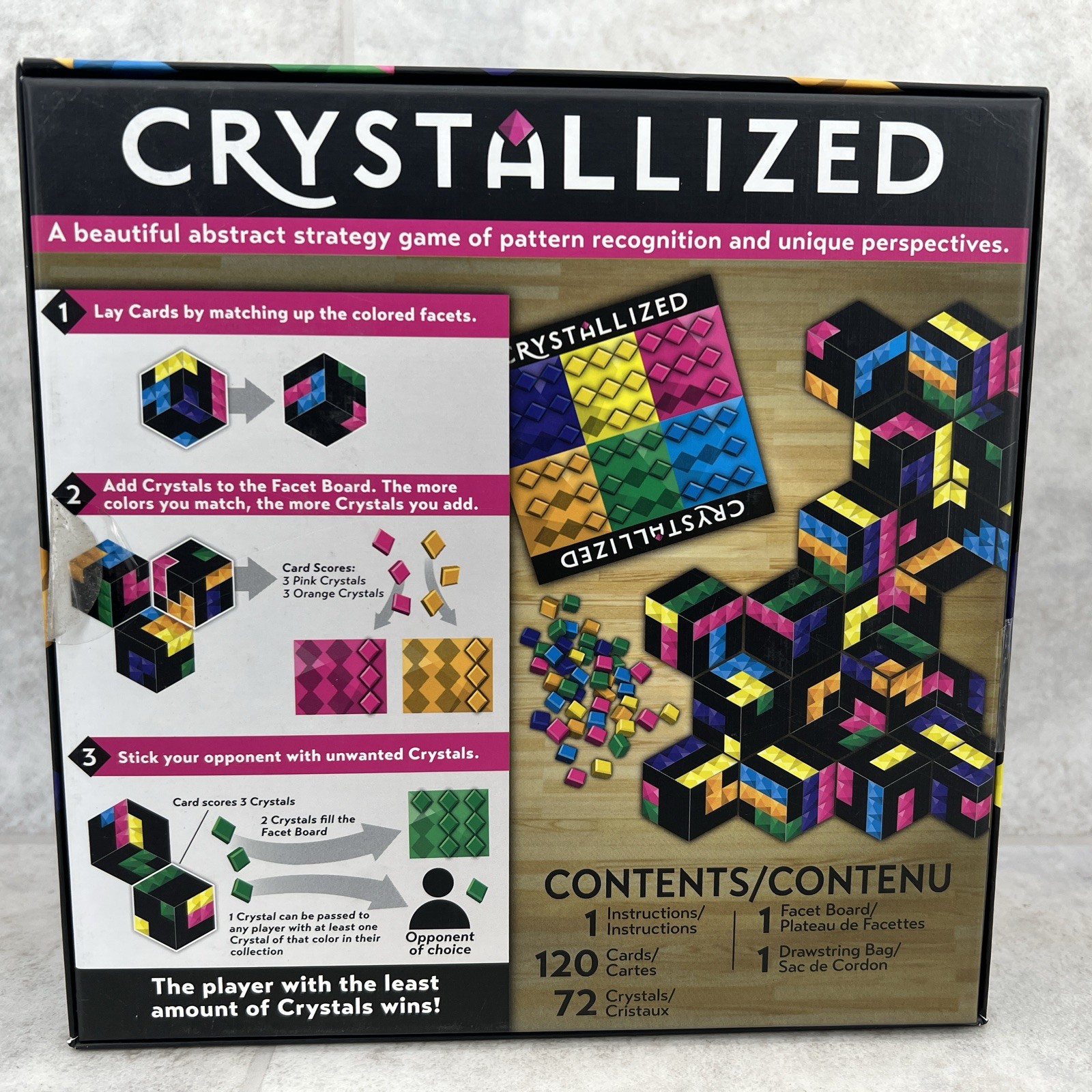 Crystallized Abstract Strategy Board Game Bicycle fun game Brand New