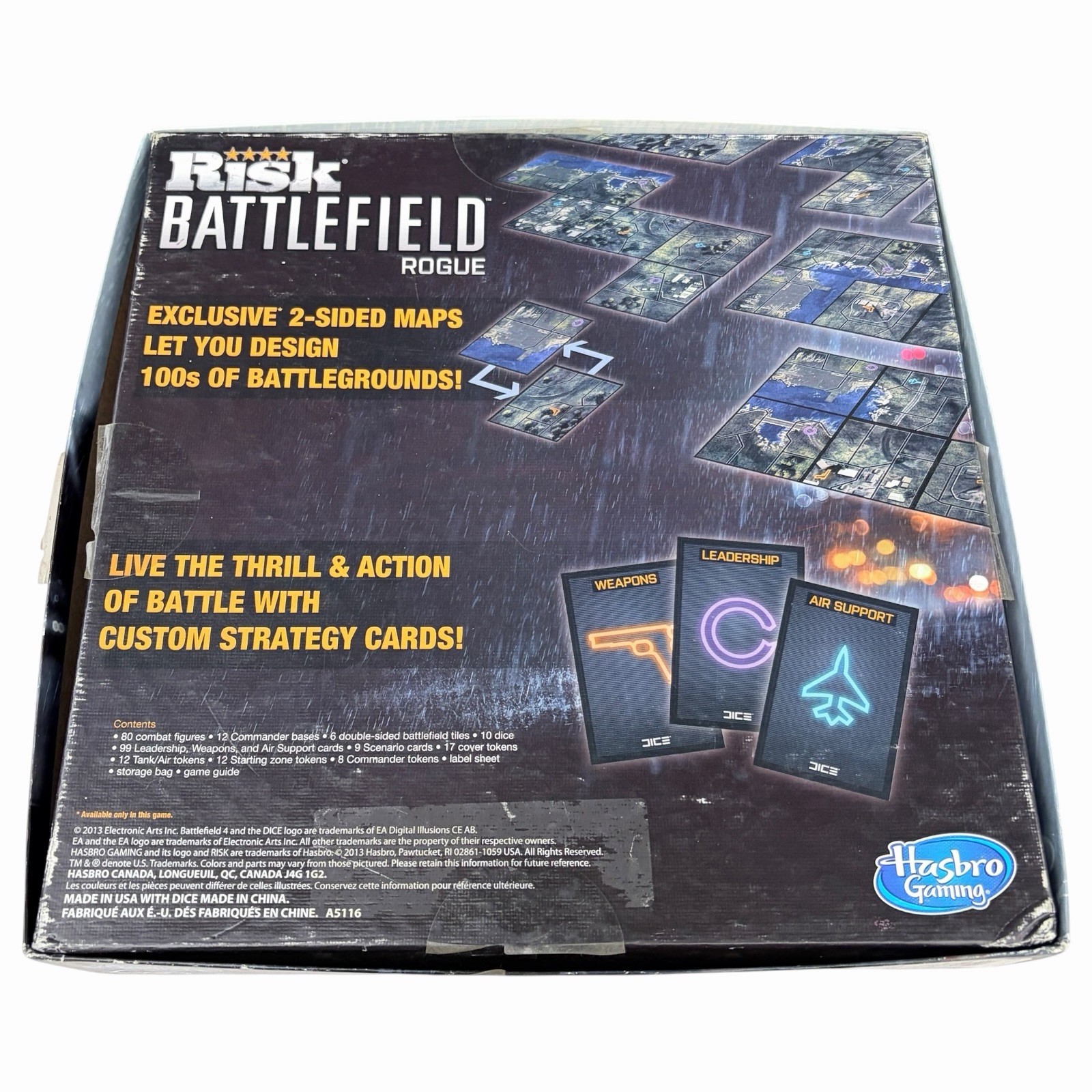 Risk Battlefield Rogue Edition Board Game by Hasbro 2013 Complete Unpunched