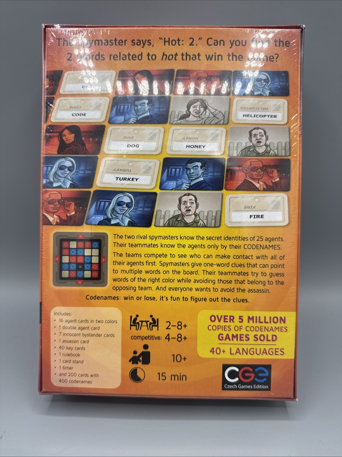 Czech Games Edition Codenames Vlaada Chvatil Party Game Spymaster Agents Clues