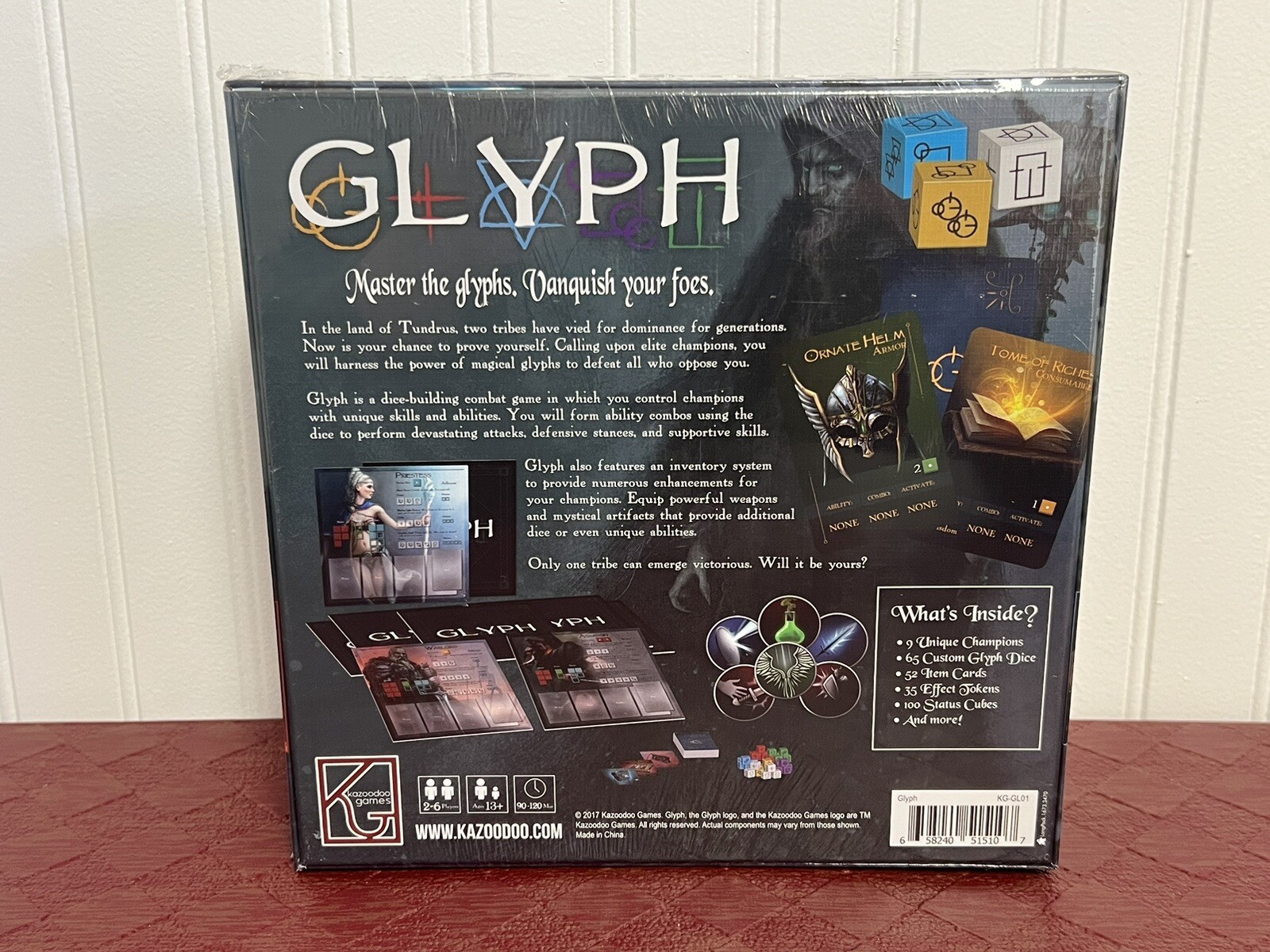 NEW Kazoodoo Games GLYPH DELUXE EDITION Board Game Justin Potter 2-6 Players NIP