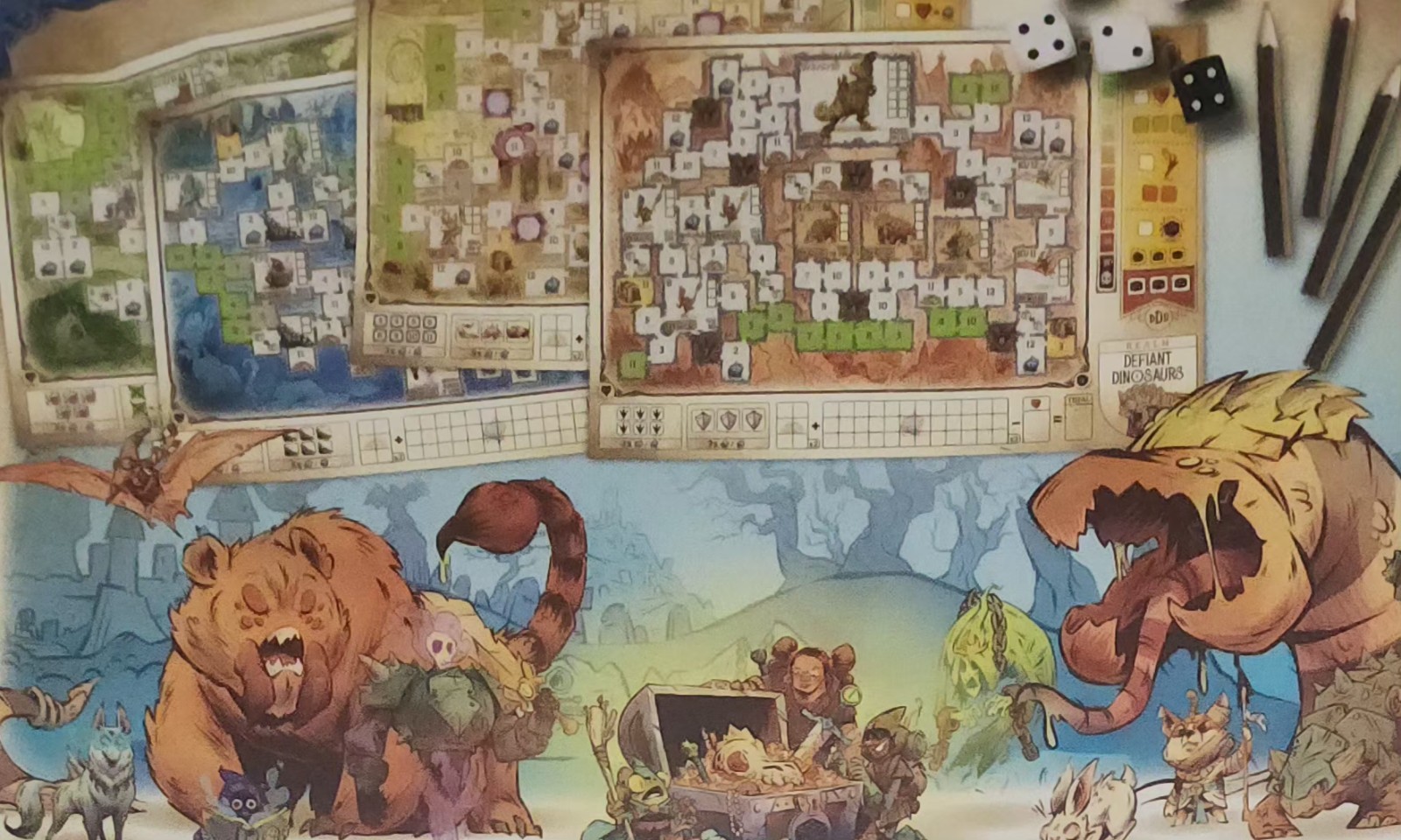 Dungeons Dice & Danger Roll & Write Strategy Game Ravensburger Ages 12 & up