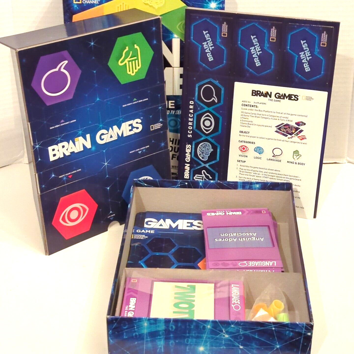 Brain Games. From The National Geographic Channel. Ages 14+ Complete Unpunched
