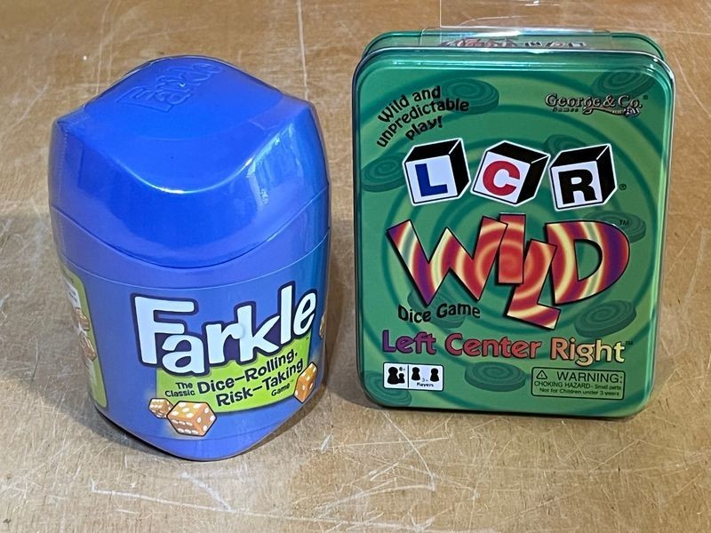 Lot of 2 Classic Family Dice Games Farkle & LCR Wild – NEW SEALED