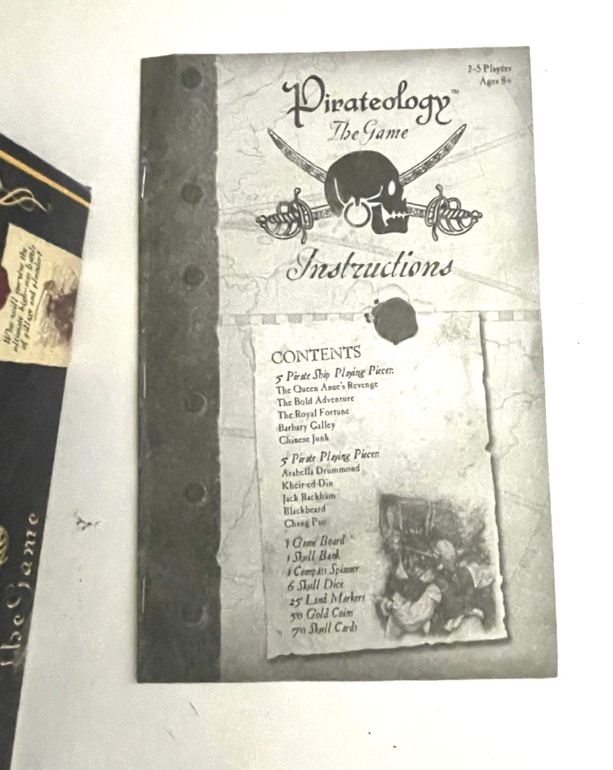 PIRATEOLOGY Board Game 2007 Based On Book Series SABABA Toys NEW OPEN BOX