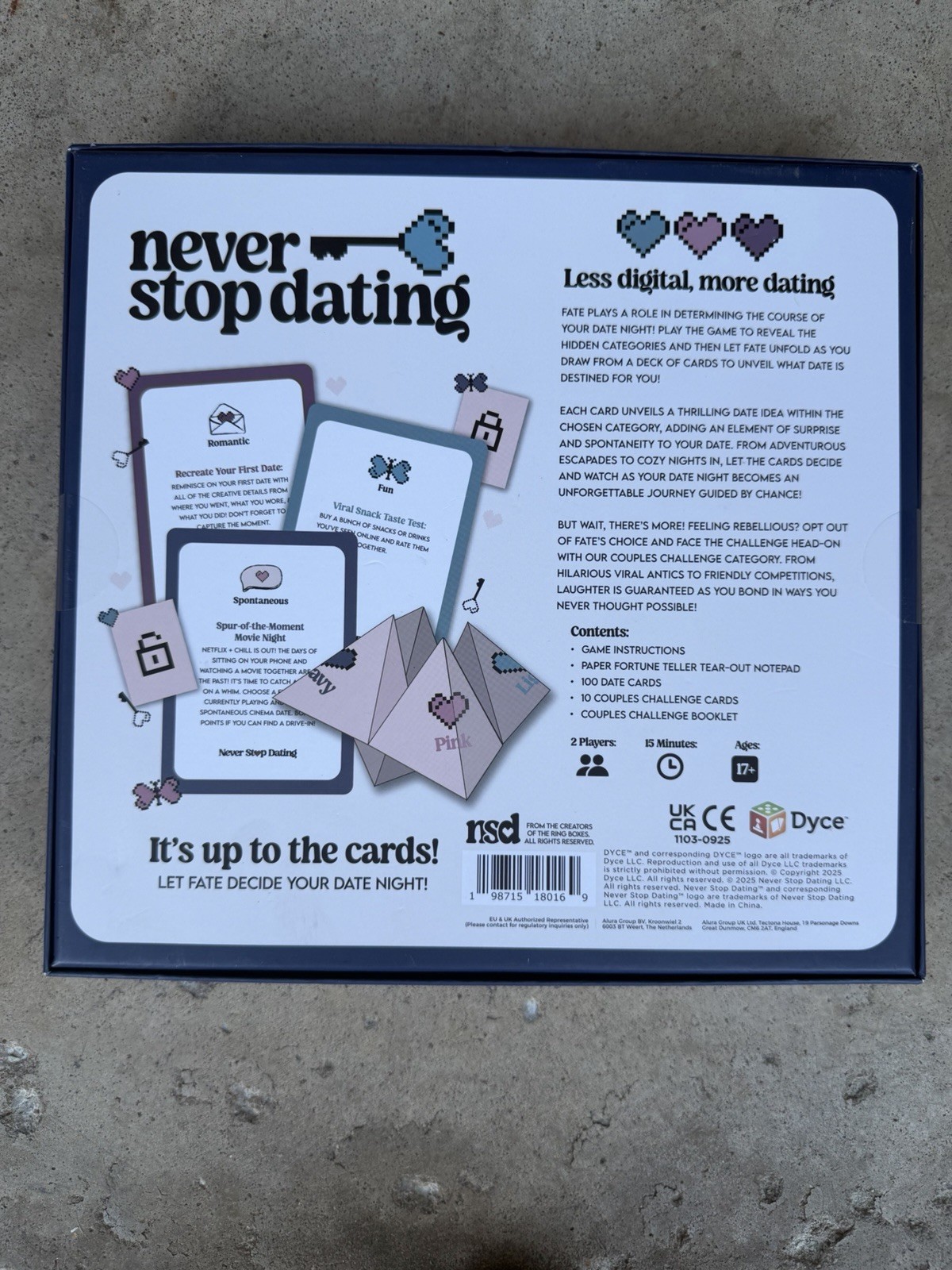 New Sealed Never Stop Dating Board Game Adult Party Game