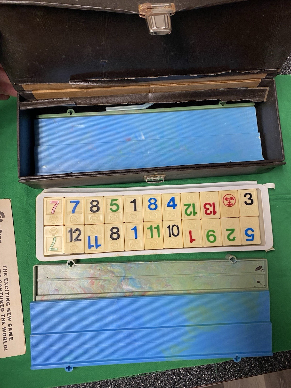 Complete Set RUMMIFUN Slinky Brand VTG Family Game Faux Leather Carrying Case