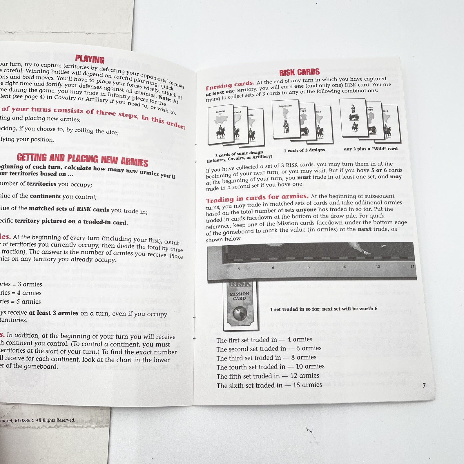 RISK 1998 Board Game of Global Domination Replacement Parts: Manual & Insert