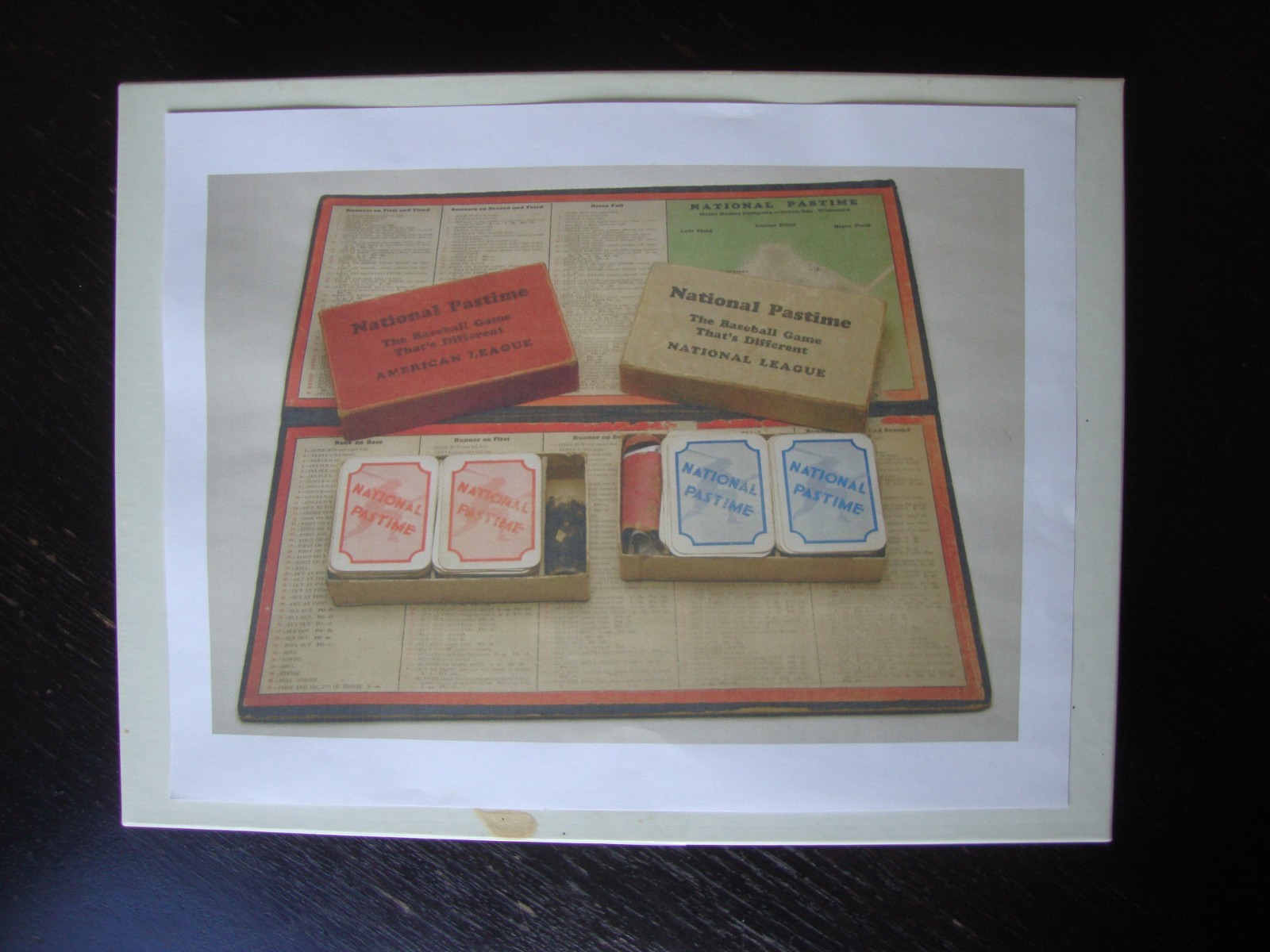 REPRINT 1930 NATIONAL PASTIME BASEBALL BOARDGAME. APBA BASEBALL’S “GRANDDADDY”!