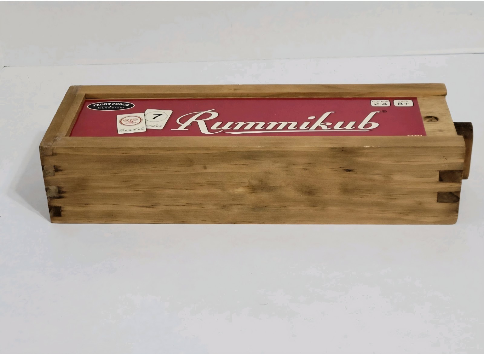 Front Porch Classics Rummikub Vintage Edition Wood Box Complete 106 Tiles