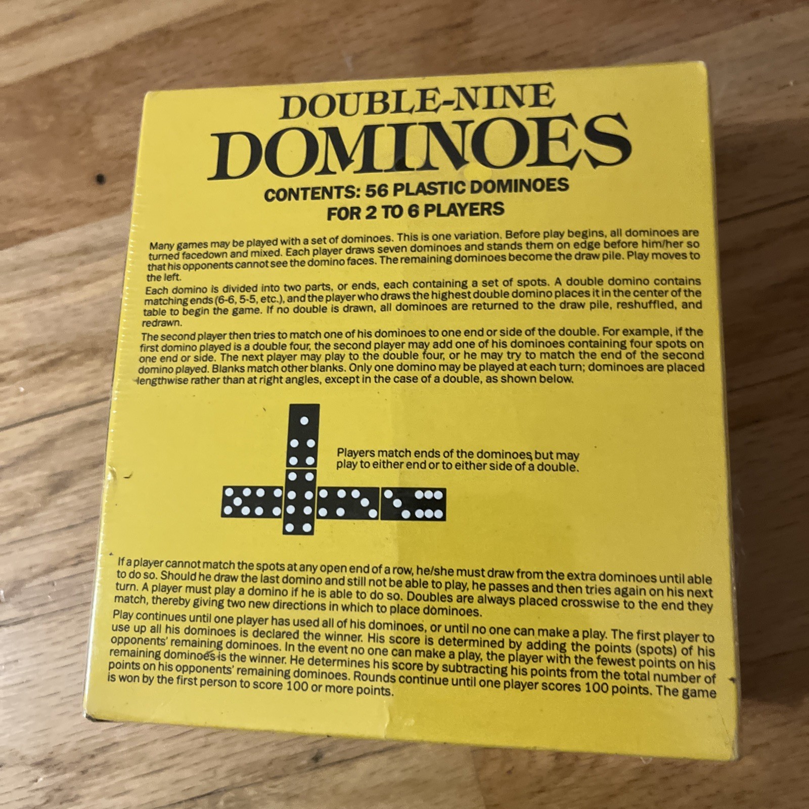 Double-Nine Dominoes by Golden #4243-5 for 2-6 Players Ages 7+ 1989 Vintage NEW