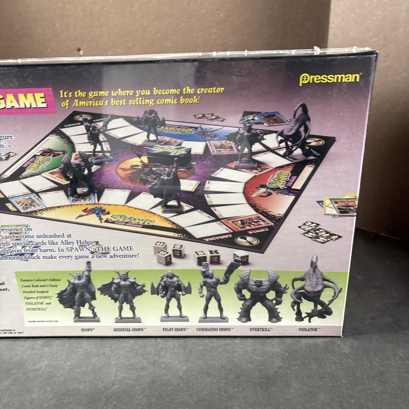 SPAWN THE GAME BOARD SEALED NEW VINTAGE ACTION FIGURE HORROR PRESSMAN