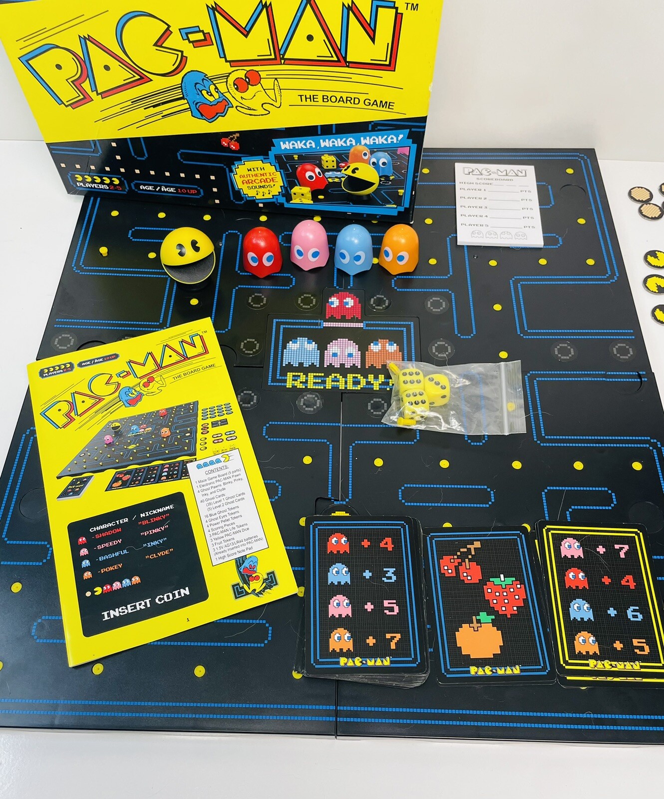 Pac Man Board Game Classic Arcade Sounds Buffalo Games 2019 Complete