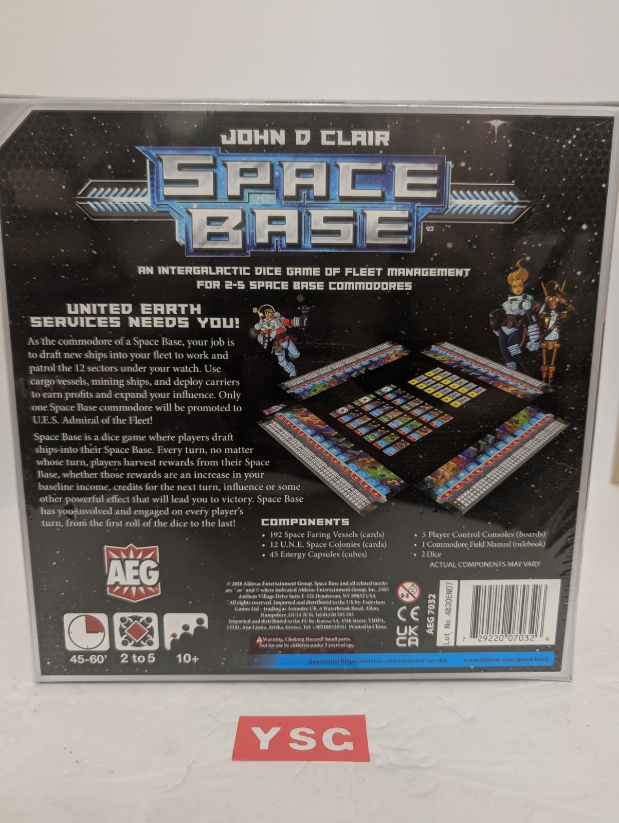 Space Base Board Game AEG John D. Clair 2018 Sealed New